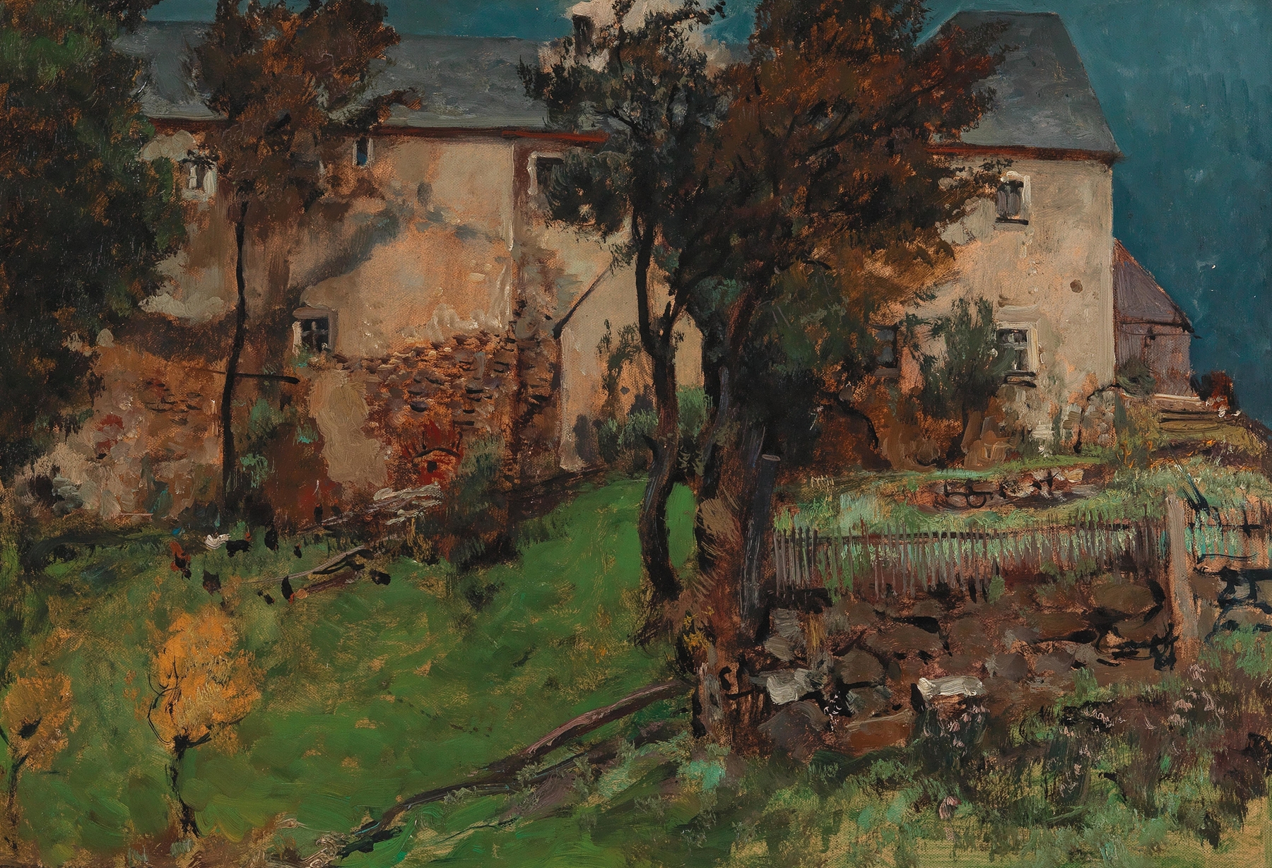 ‘Der alte Hof (n. d. N. Windisch-Eschenbach)’, by Eugen Bracht, public domain