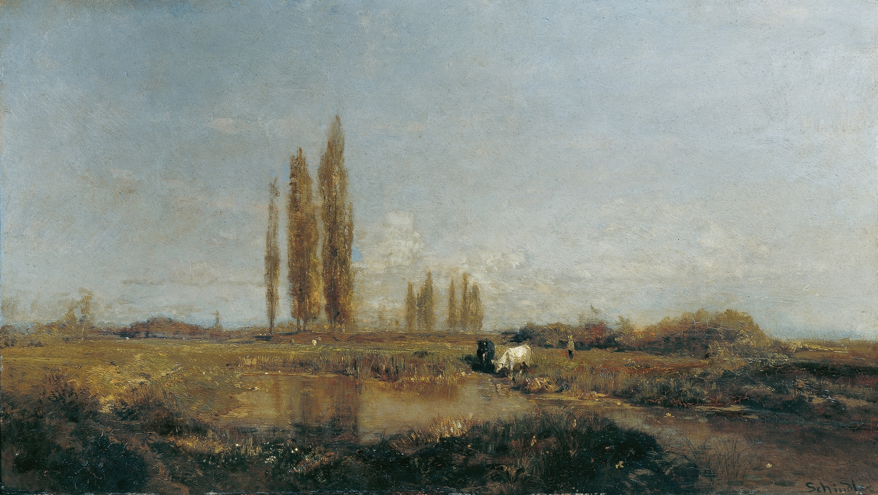 An der Thaya bei Lundenburg, by Emil Jakob Schindler, public domain