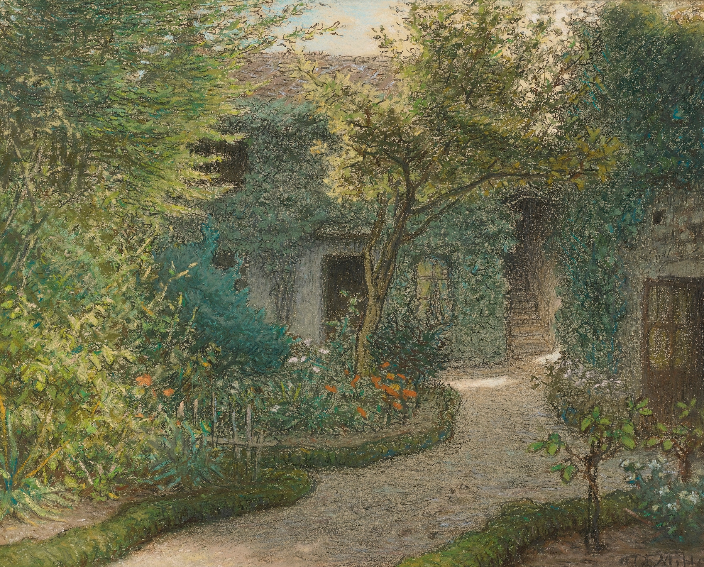 Théodore Rousseau’s House In Barbizon, by Jean-François Millet, public domain