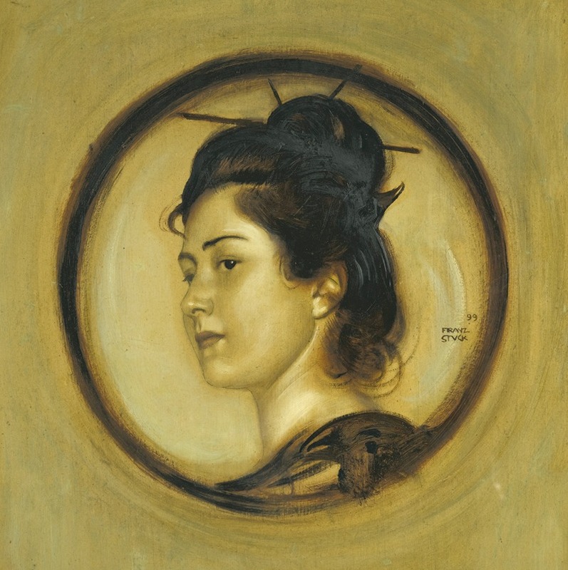 This painting depicts the artist's daughter Marie dressed in a Japanese costume.