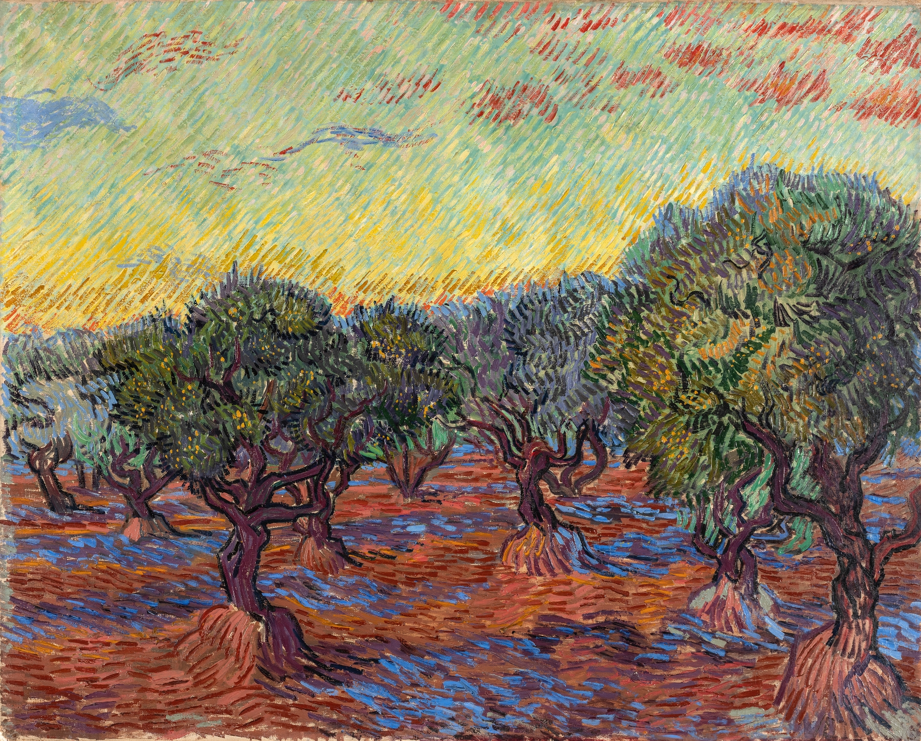 Olive Grove, Saint-Rémy, by Vincent van Gogh, public domain