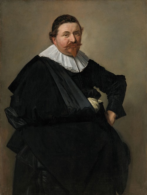A striking portrait of Lucas de Clercq by Frans Hals, showcasing the artist's signature style.