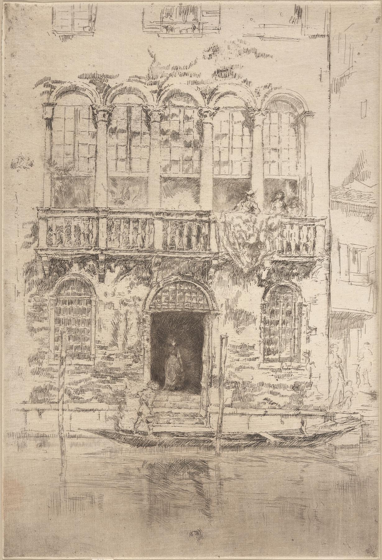 The balcony, by James Abbott McNeill Whistler, public domain