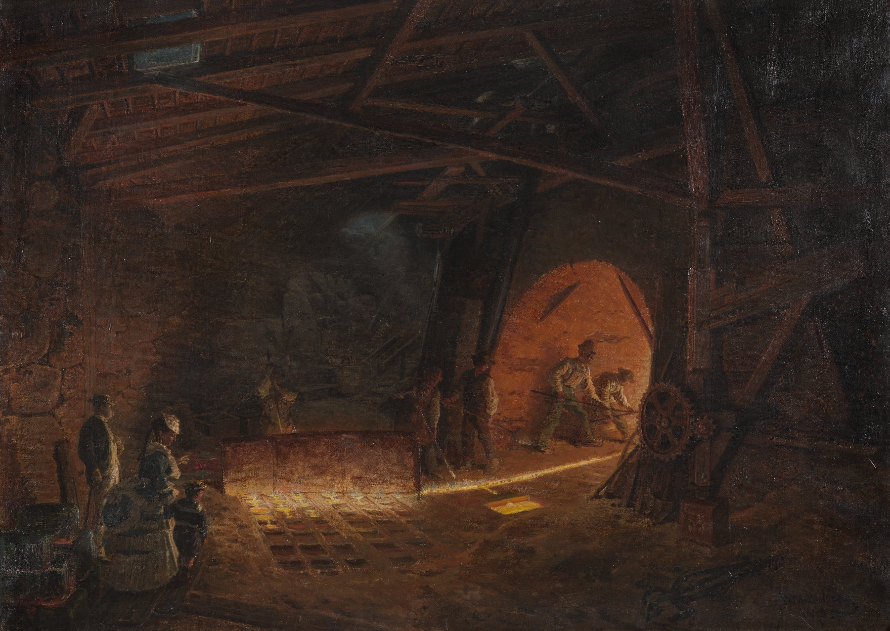 Figurative oil painting by Wilhelm Wallander depicting a figure in ethereal light.