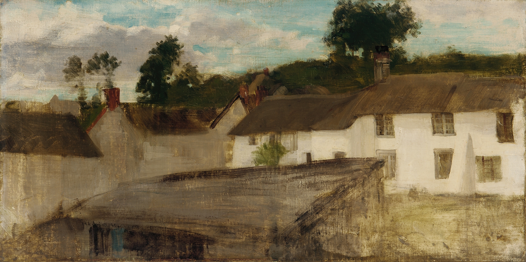 Green and Silver; The Devonshire Cottages, oil painting by James Abbott McNeill Whistler