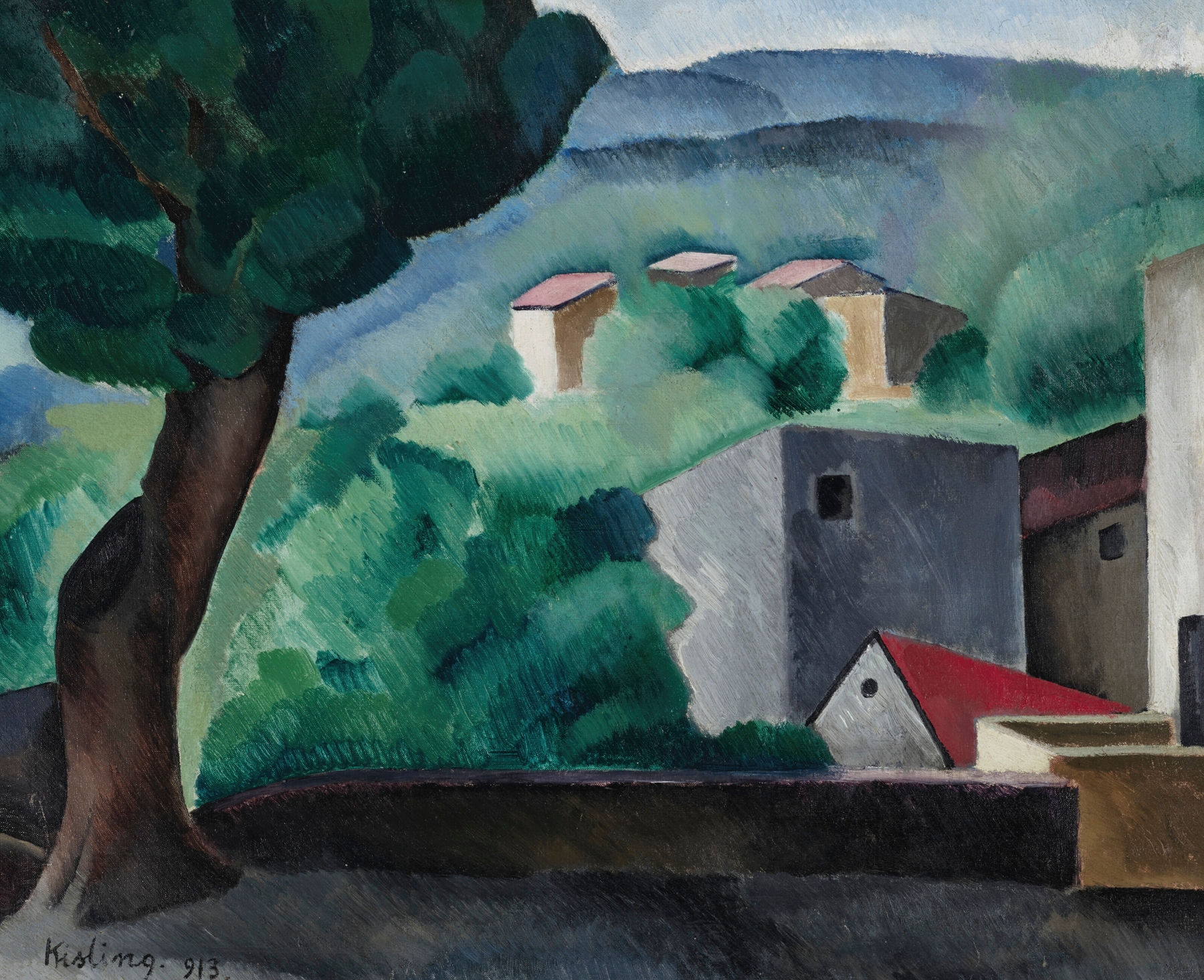 Paysage de Céret, by Moïse Kisling, public domain