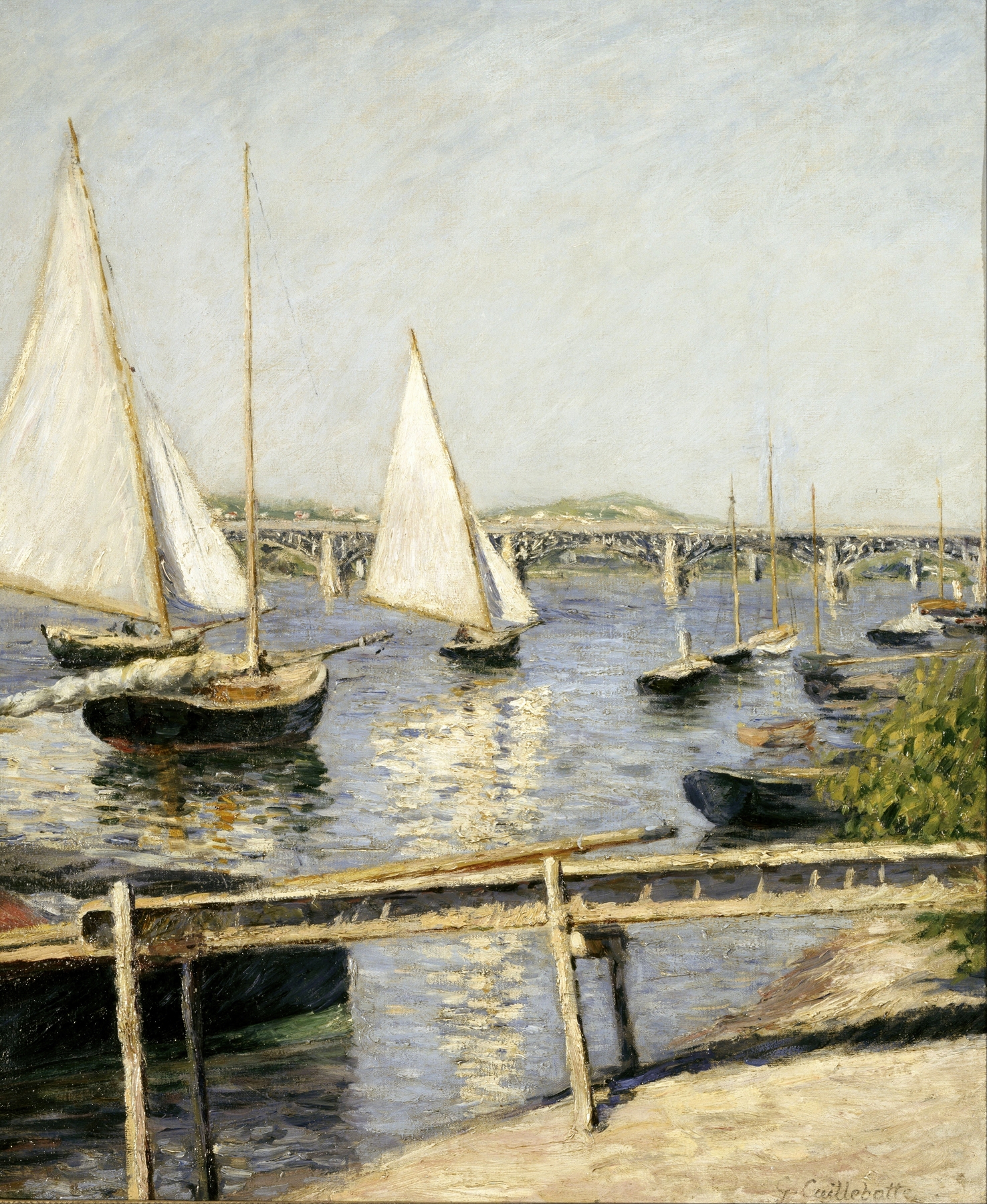 Sailing Boats at Argenteuil, by Gustave Caillebotte, public domain