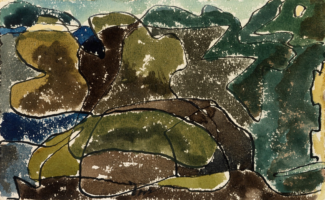 Arthur Dove's 'Over the Harbor, Centerport' captures a serene marine landscape.
