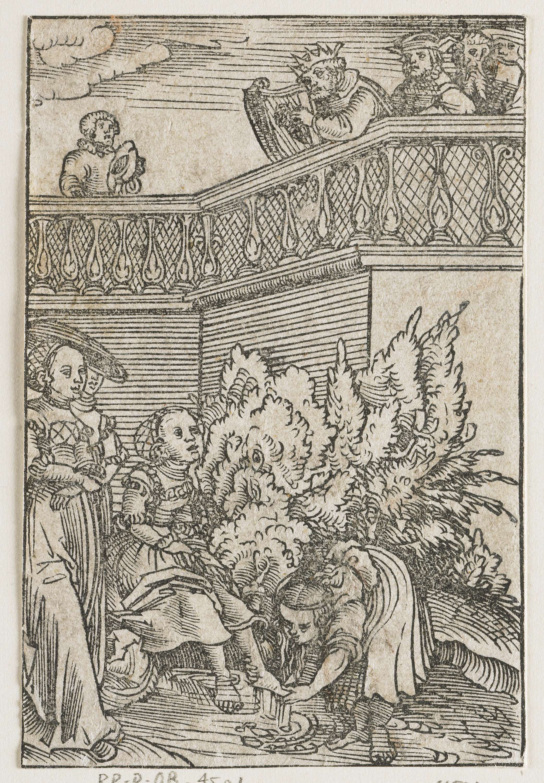 David ziet Batseba in zijn tuin een bad nemen, by Lucas Cranach (I), public domain