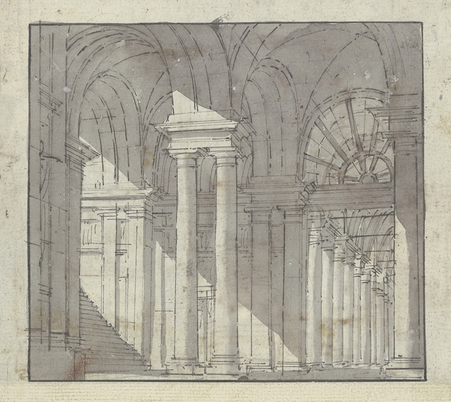 Francesco Guardi's 'Portico' captures a serene architectural scene.