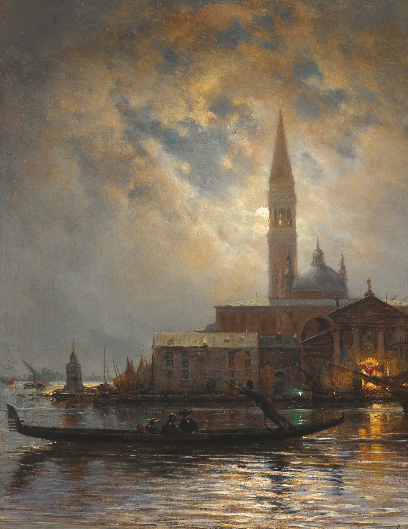Venice By Moonlight, by Alexey Petrovich Bogolyubov, public domain