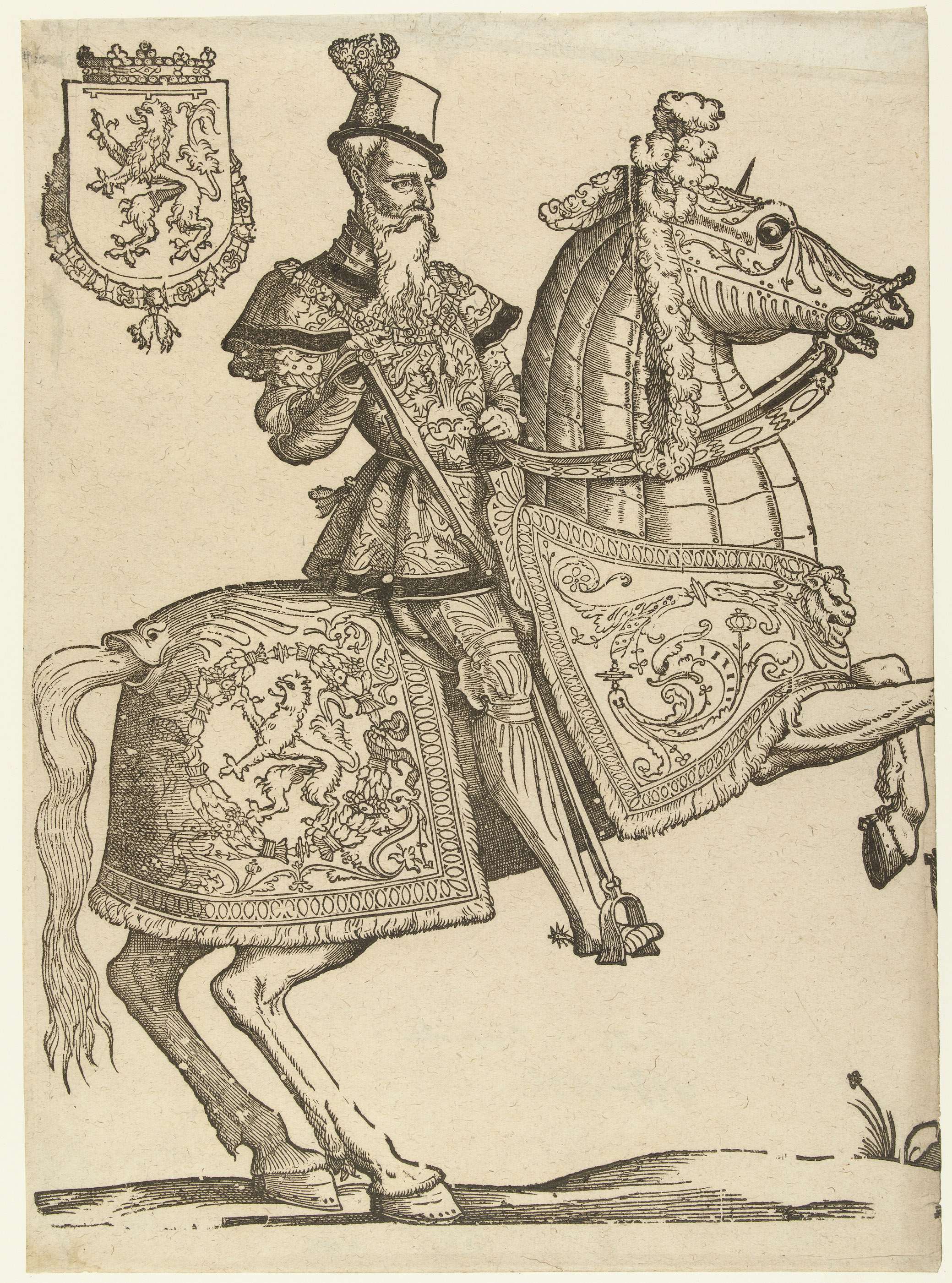 Portret van Reinout III van Brederode te paard, by Cornelis Anthonisz., public domain