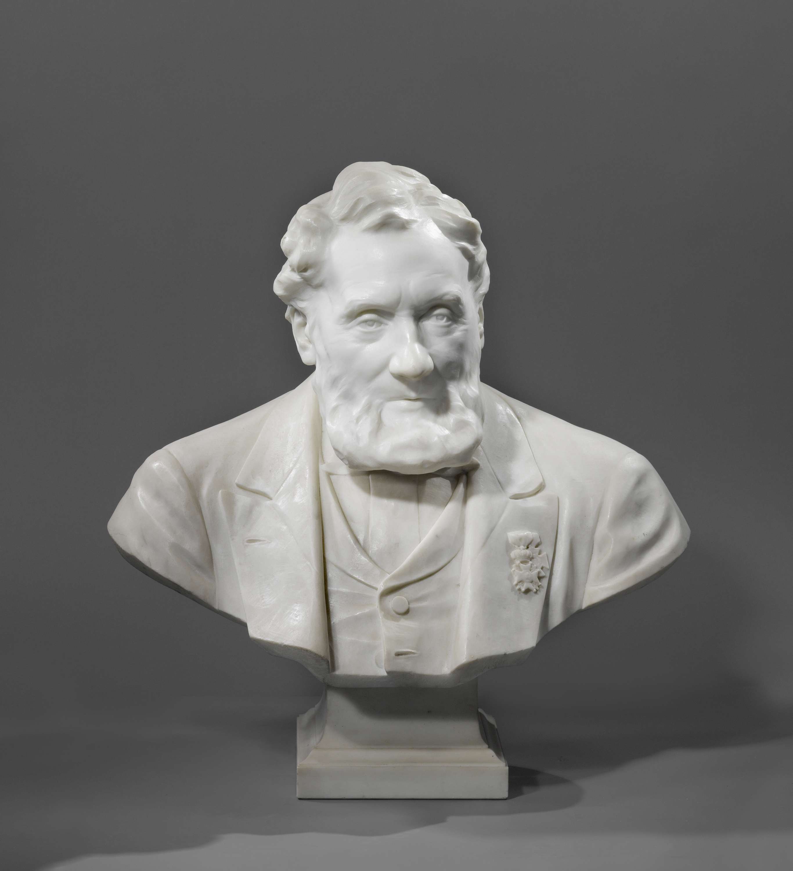Marble bust of Johannes Petrus Hazebroek by Johan Keller