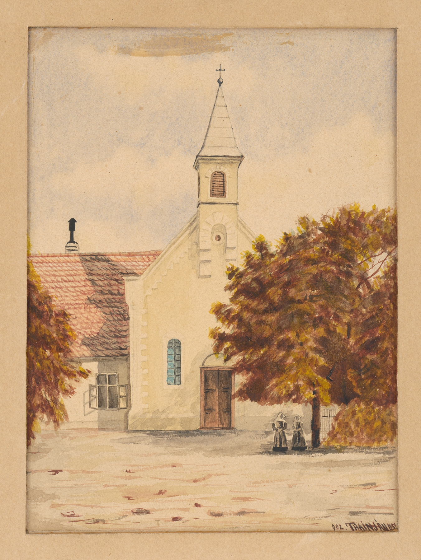 Chapel architecture with light and shadow by Ján Thain, 1902