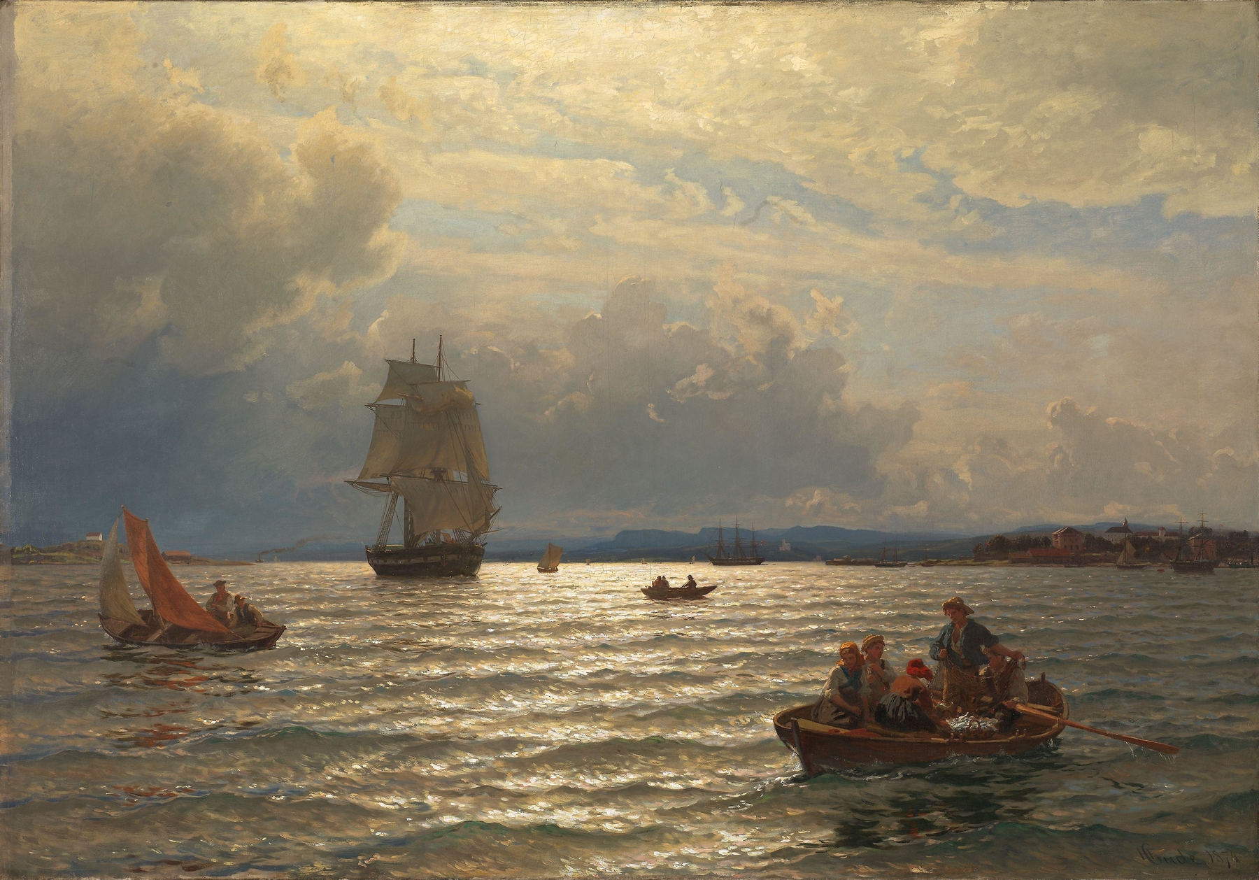 From the Inlet of Oslo, by Hans Gude, public domain