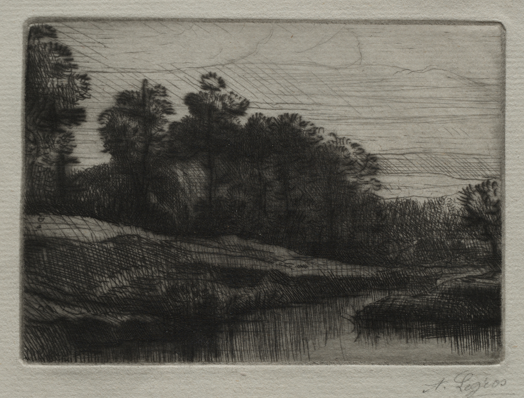 Evening, by Alphonse Legros, public domain