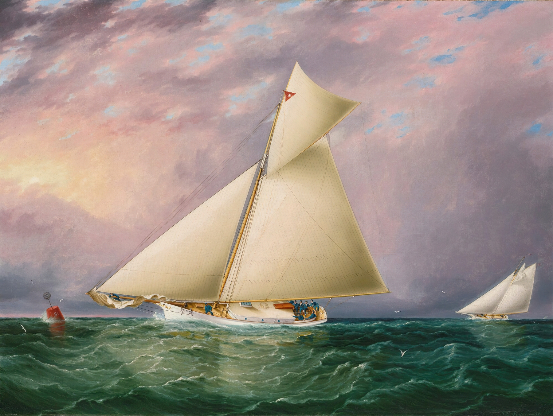 Yacht Race In New York Harbor, by James Edward Buttersworth, public domain