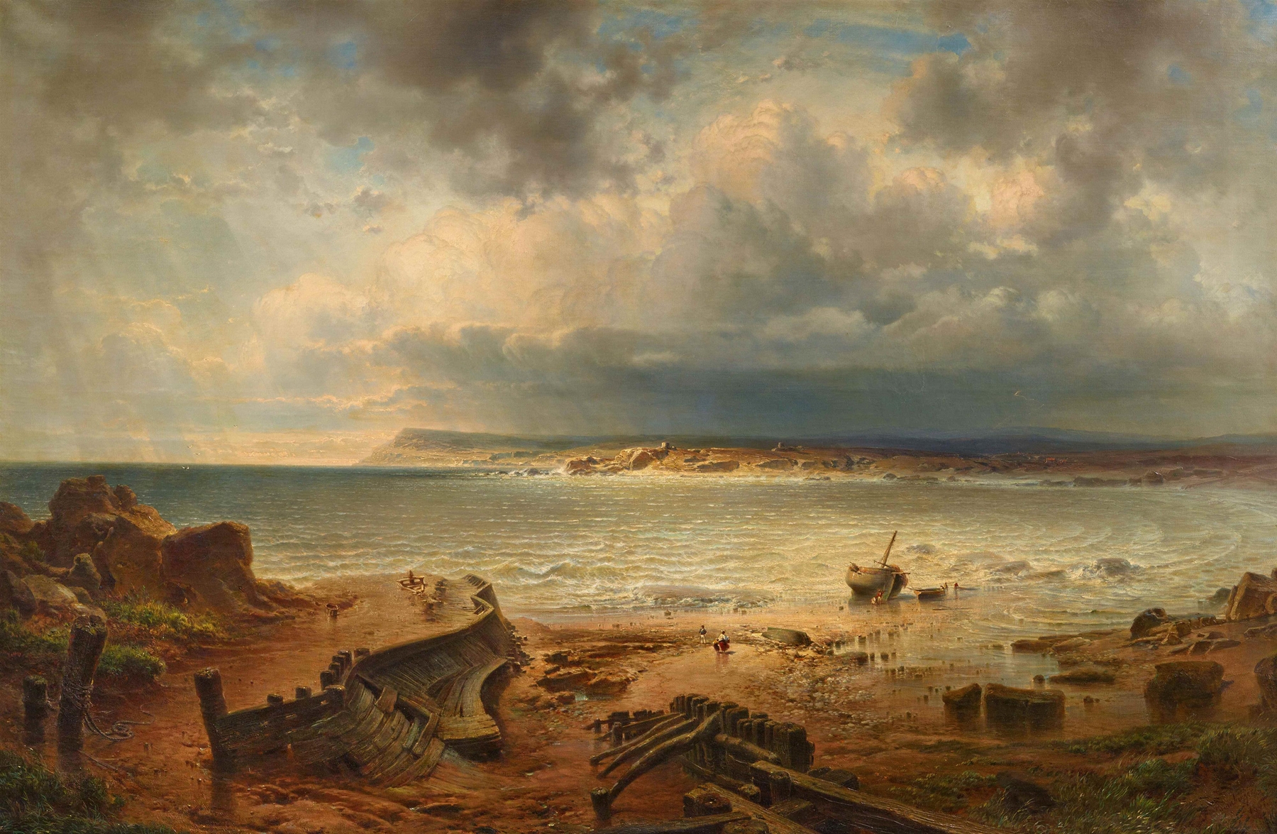 Landscape of Englische Küste zwischen Hastings und Brighton by Fritz Bamberger, unknown medium.
