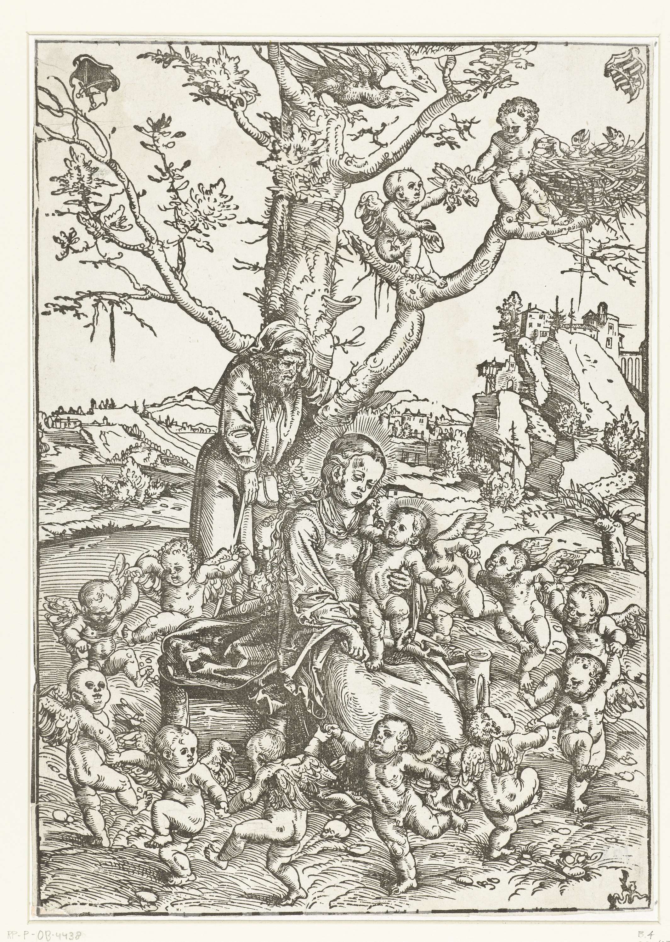 Rest on the Flight into Egypt, by Lucas Cranach (I), public domain