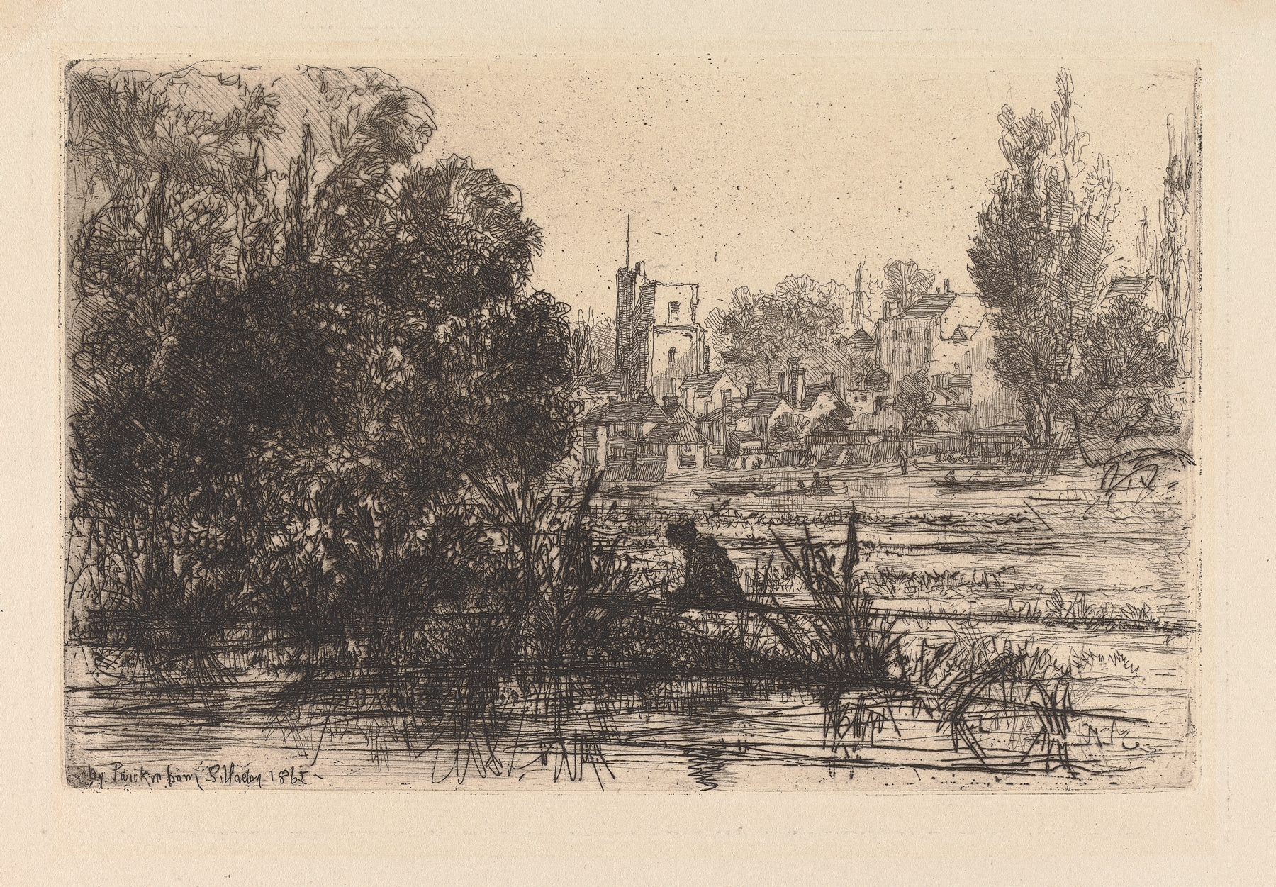 By Twickenham, by Francis Seymour Haden, public domain