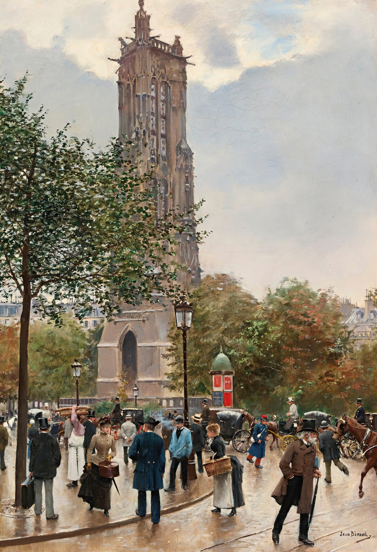 La Tour Saint Jacques, by Jean Béraud, public domain