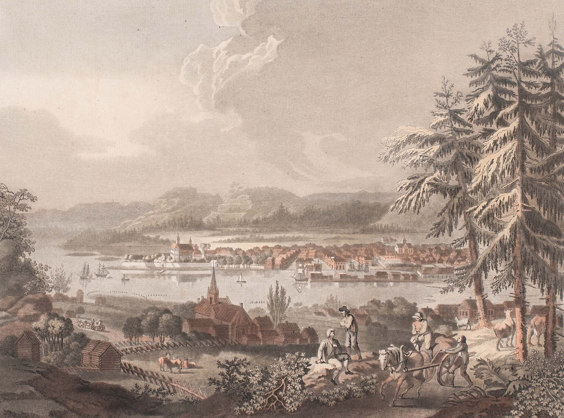 Udsigt over byen Kristiania, by Georg Haas, public domain