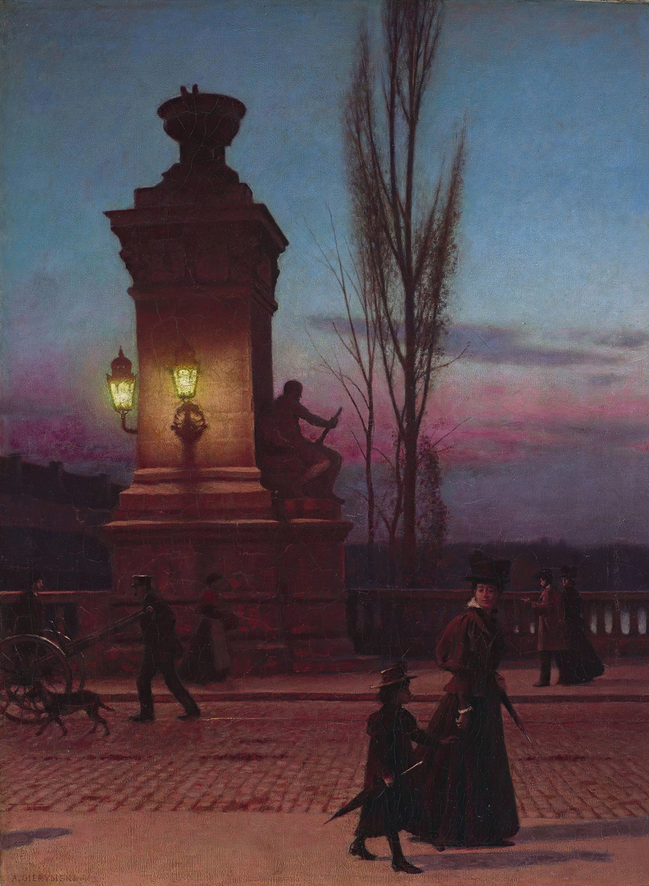 Ludwig Bridge in Munich, by Aleksander Gierymski, public domain