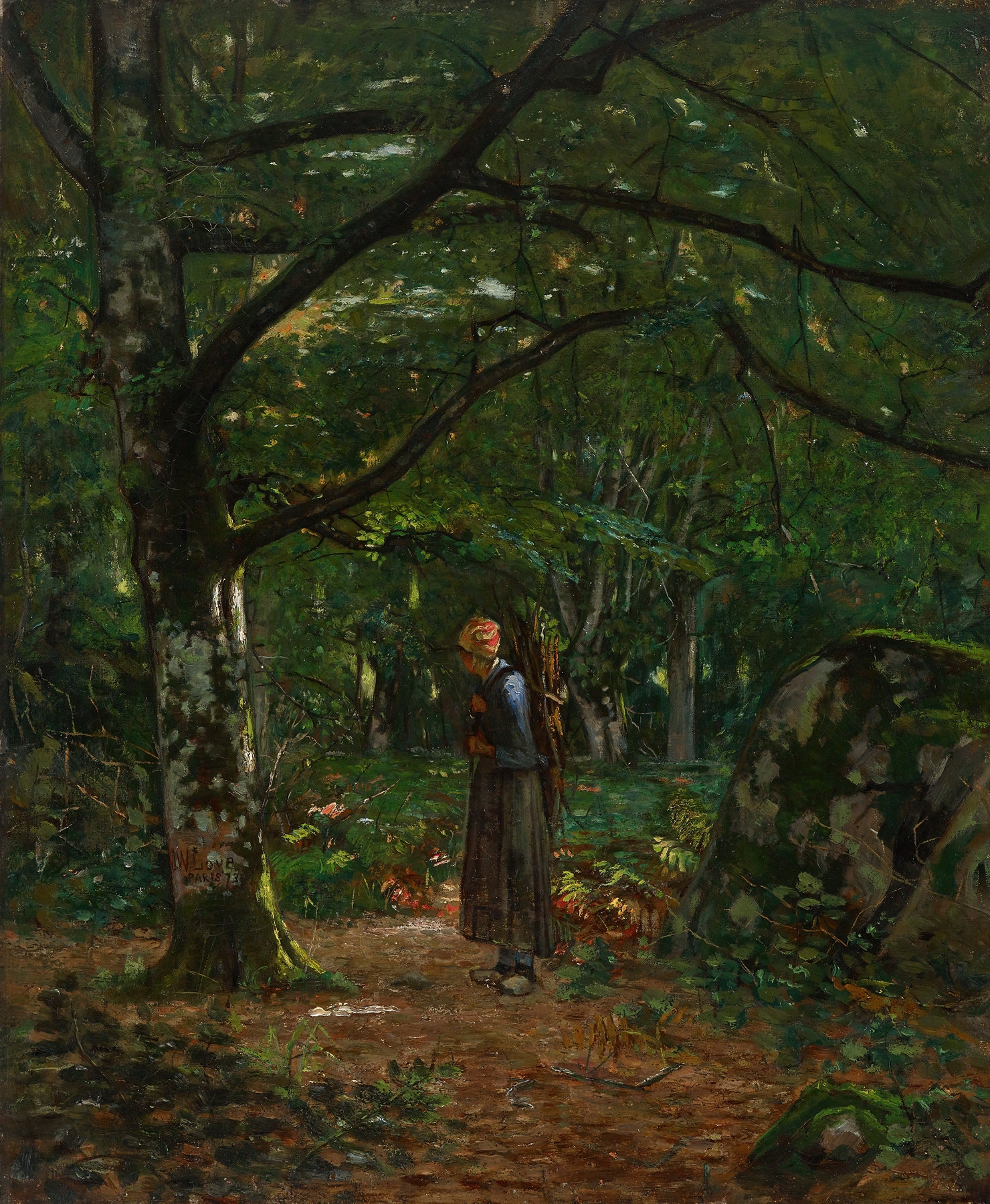 In Fontainebleau Woods (Fontainebleau Forest), by John Washington Love, public domain