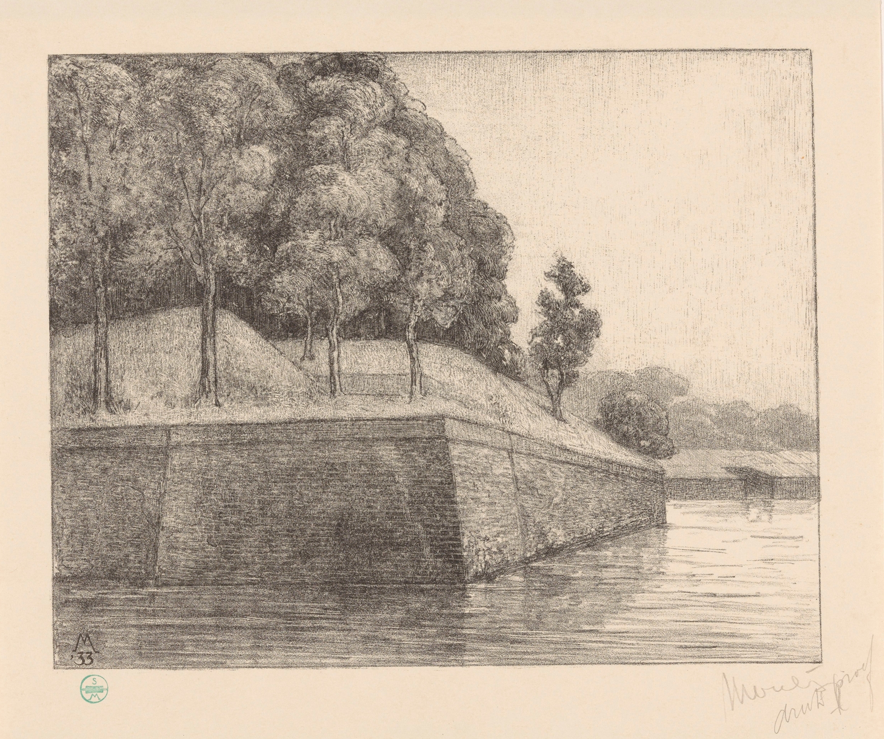 Gezicht op bastion Oud-Molen (westzijde), by Simon Moulijn, public domain