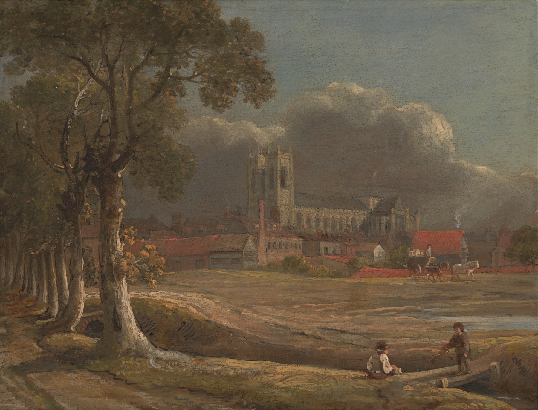 Westminster Abbey from Tothill Fields, by John Varley, public domain
