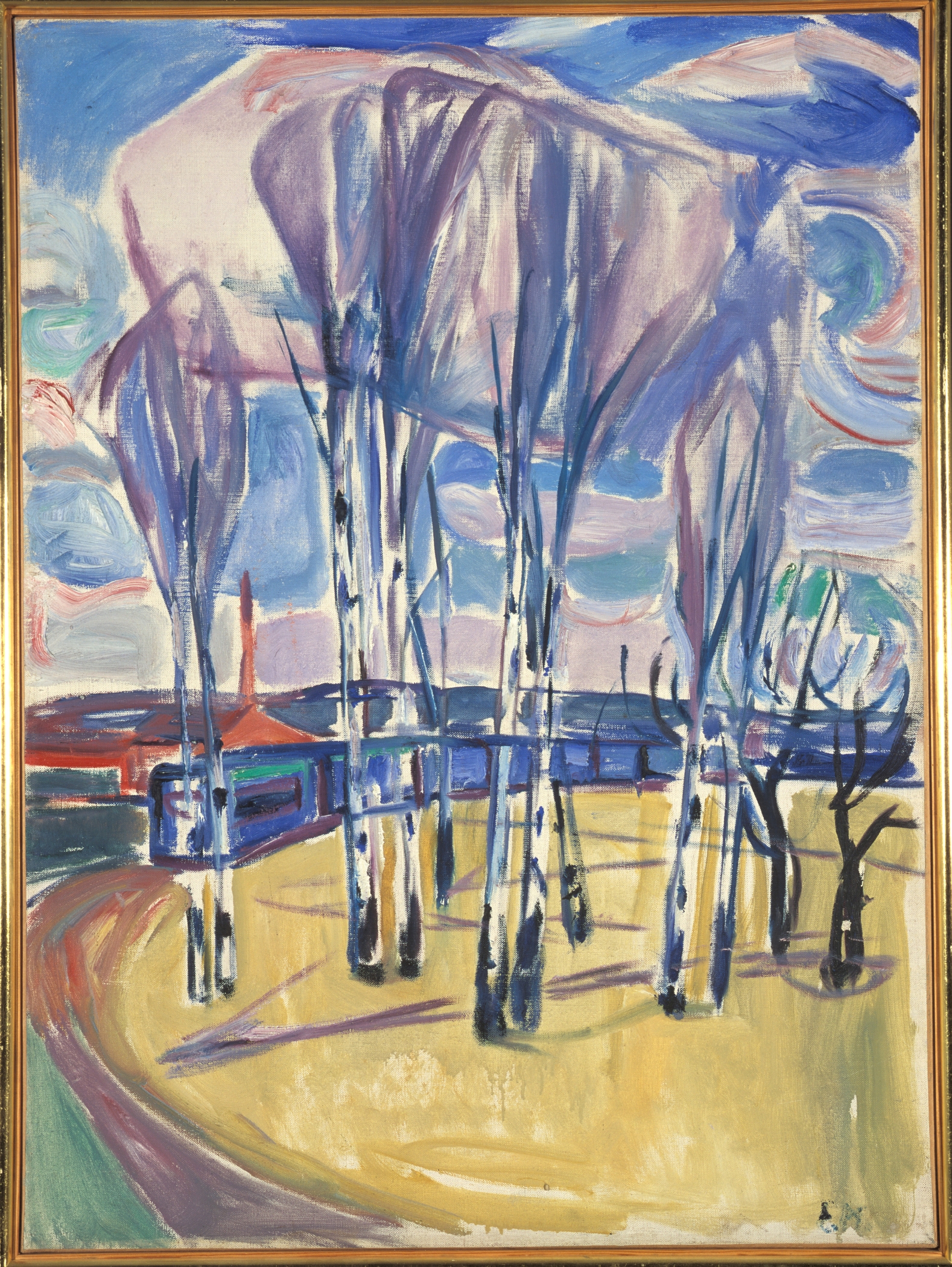 The Tram Loop At Skøyen, by Edvard Munch, public domain