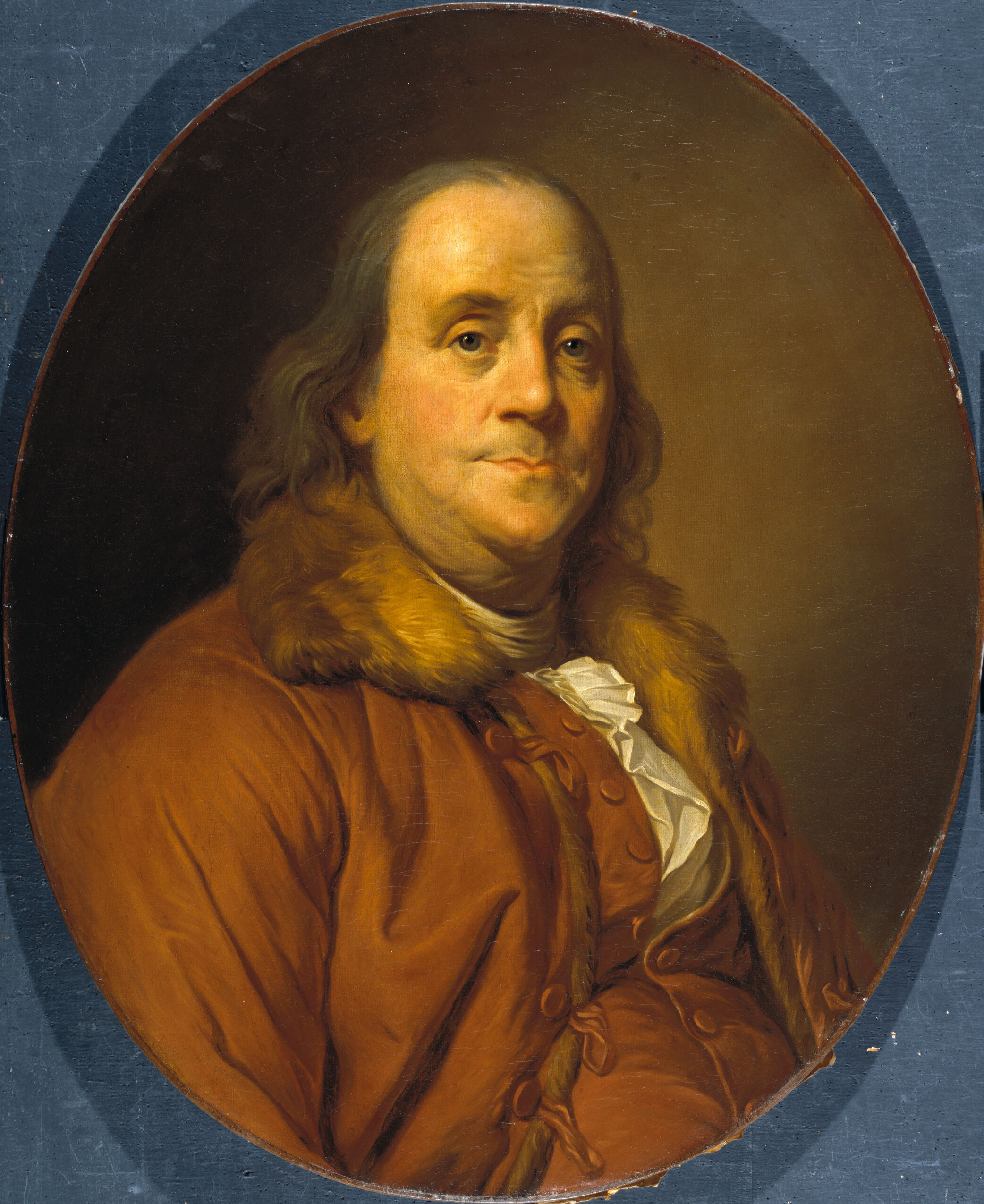 Portrait of Benjamin Franklin, oil on canvas by Joseph Siffred Duplessis