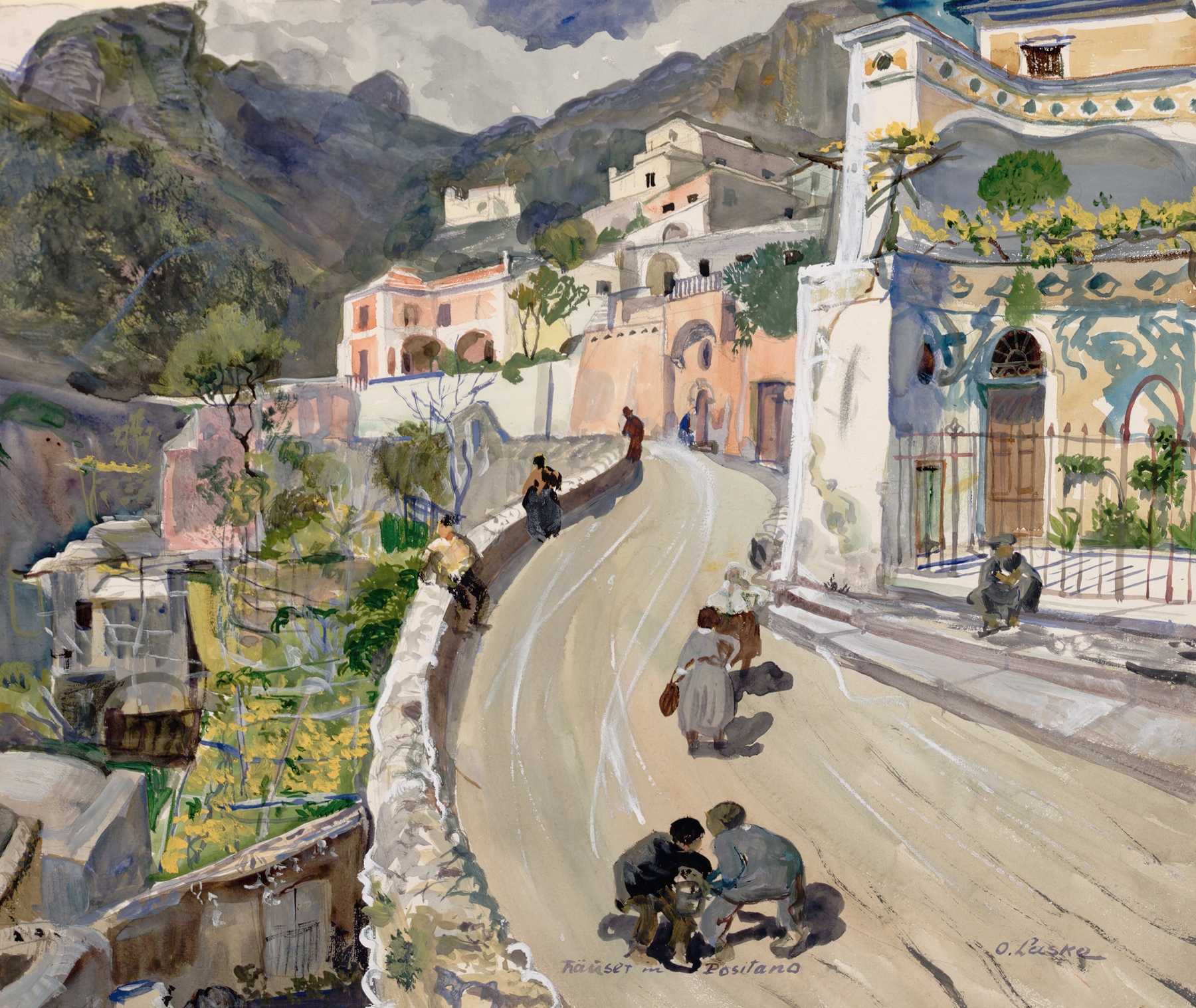 Ansicht von Positano, by Oskar Laske, public domain