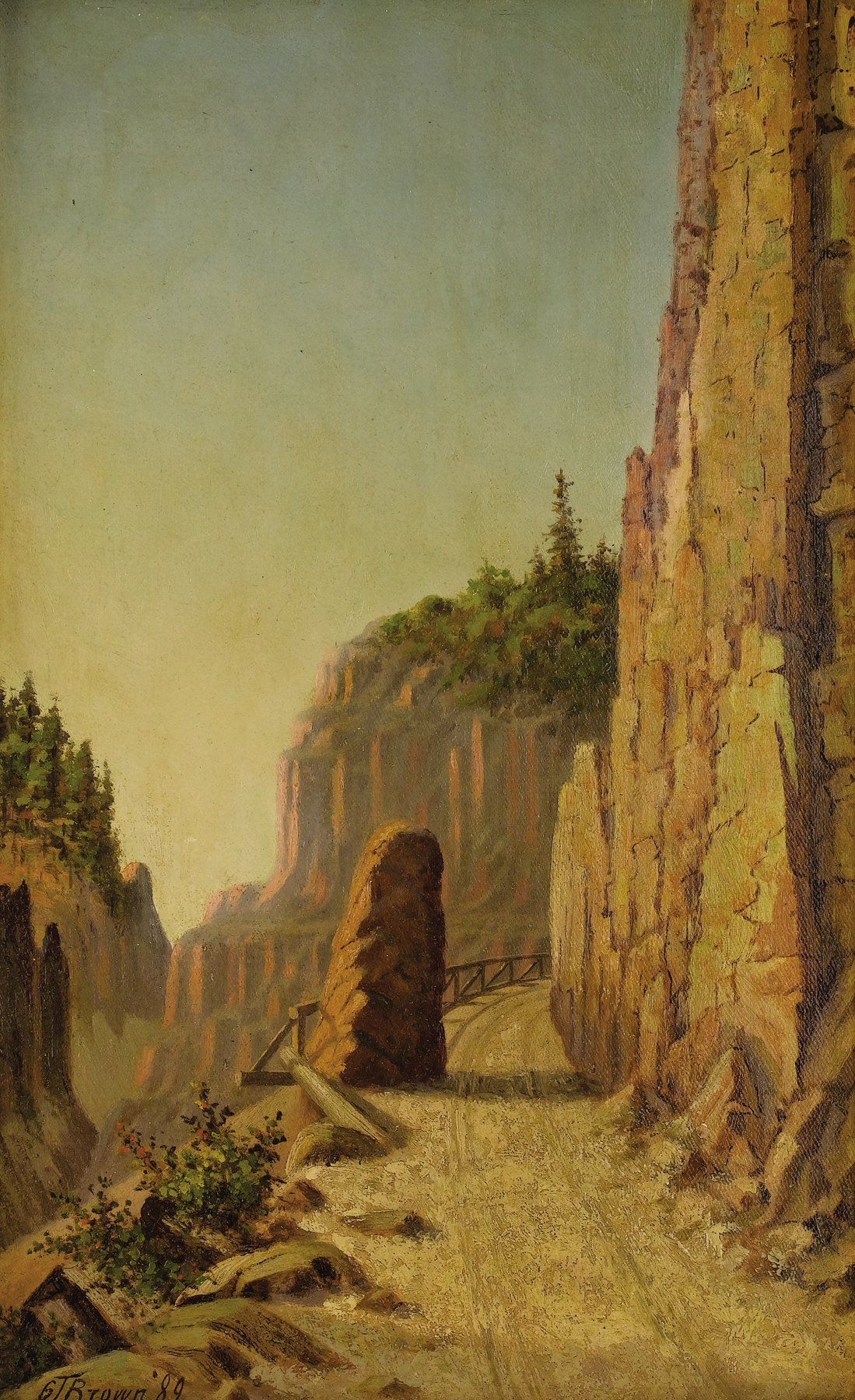Landscape of Grand Canyon Yellowstone by Grafton Tyler Brown, oil painting