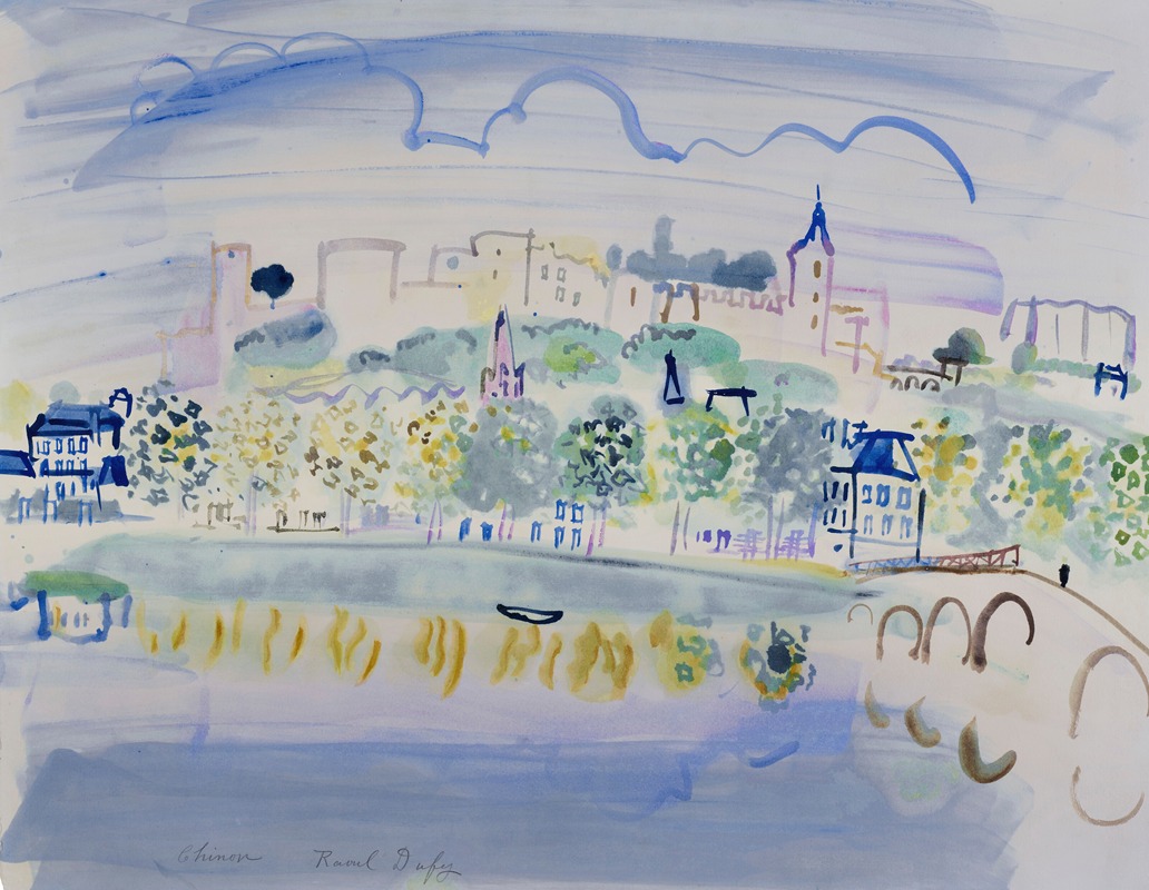 Raoul Dufy's 'Chinon (Quinone)' showcases vibrant colors and abstract forms.