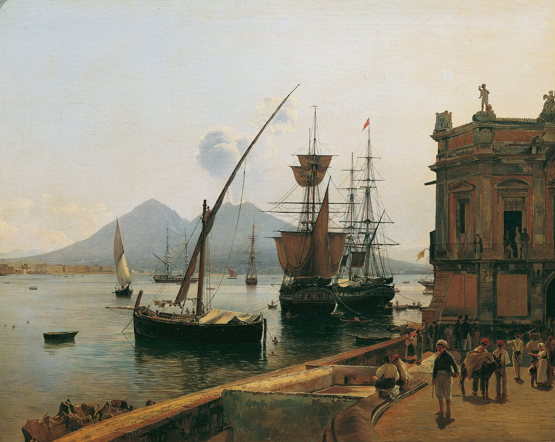 Der Hafen von Neapel mit Vesuv, by Rudolf von Alt, public domain