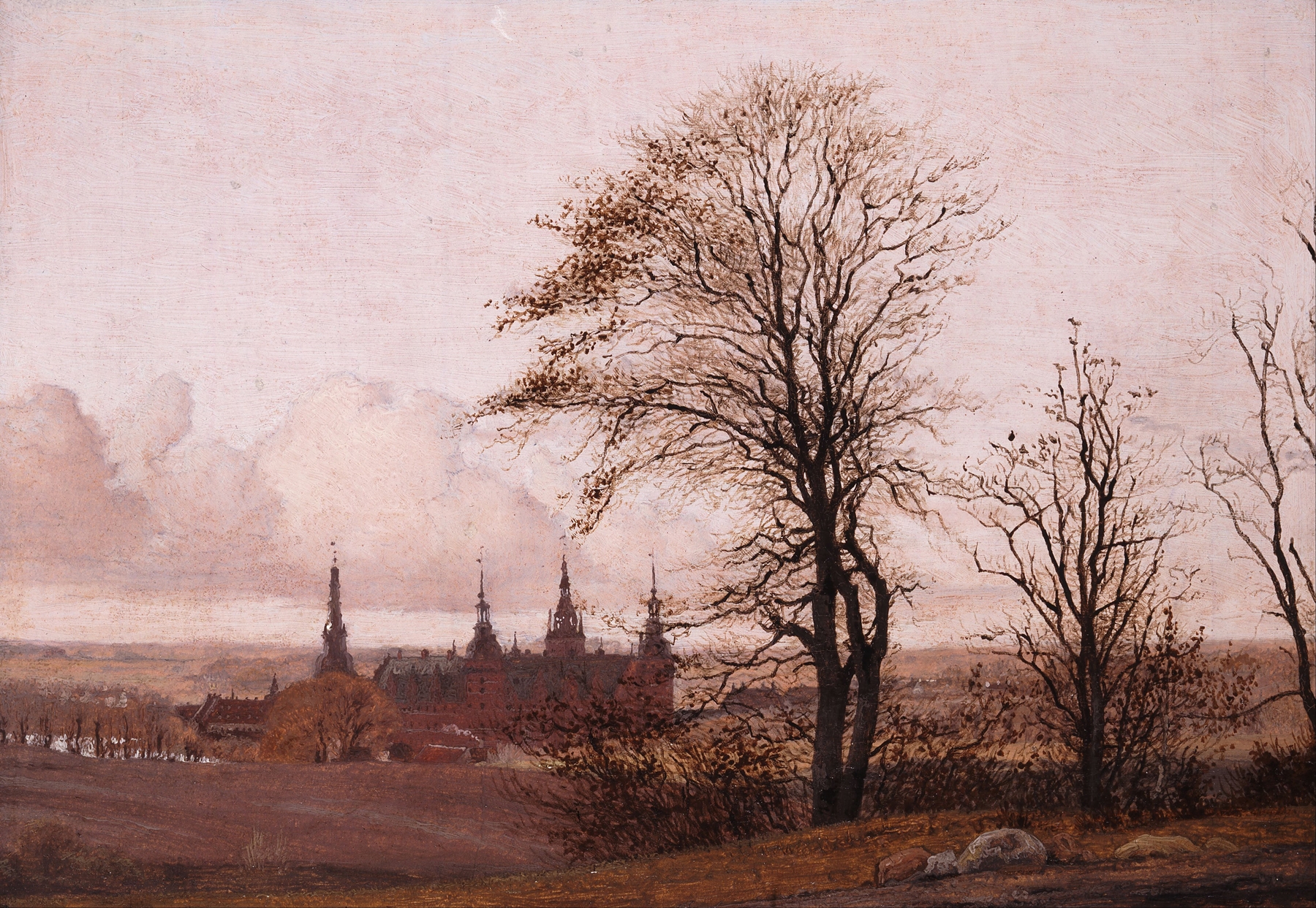 Autumn Landscape. Frederiksborg Castle in the Middle Distance, by Christen Købke, public domain