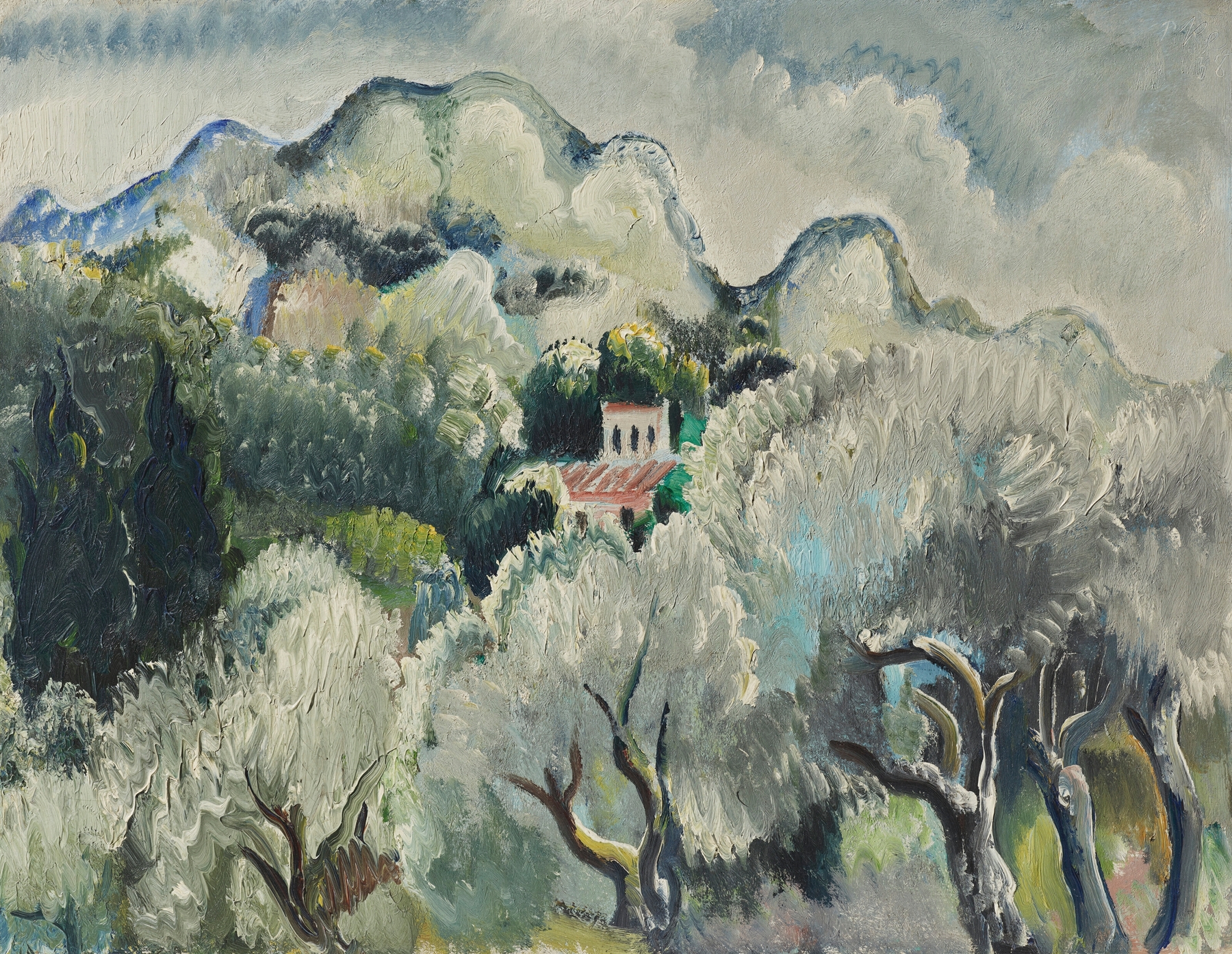 Landschaft vor Sturm by Paul Kleinschmidt, expressionism, landscape with stormy clouds