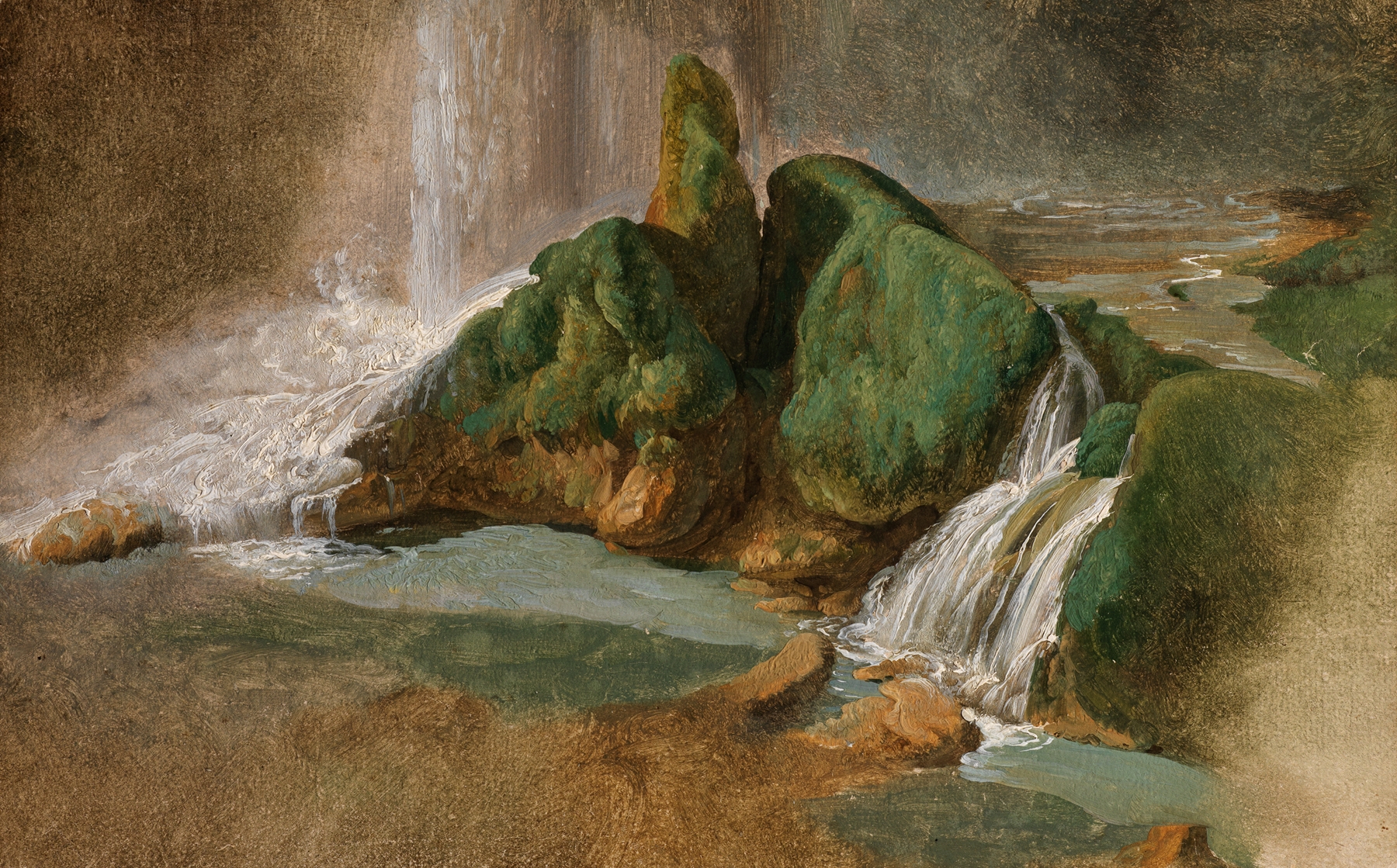 In der Neptunsgrotte bei Tivoli, by Simon Denis, public domain