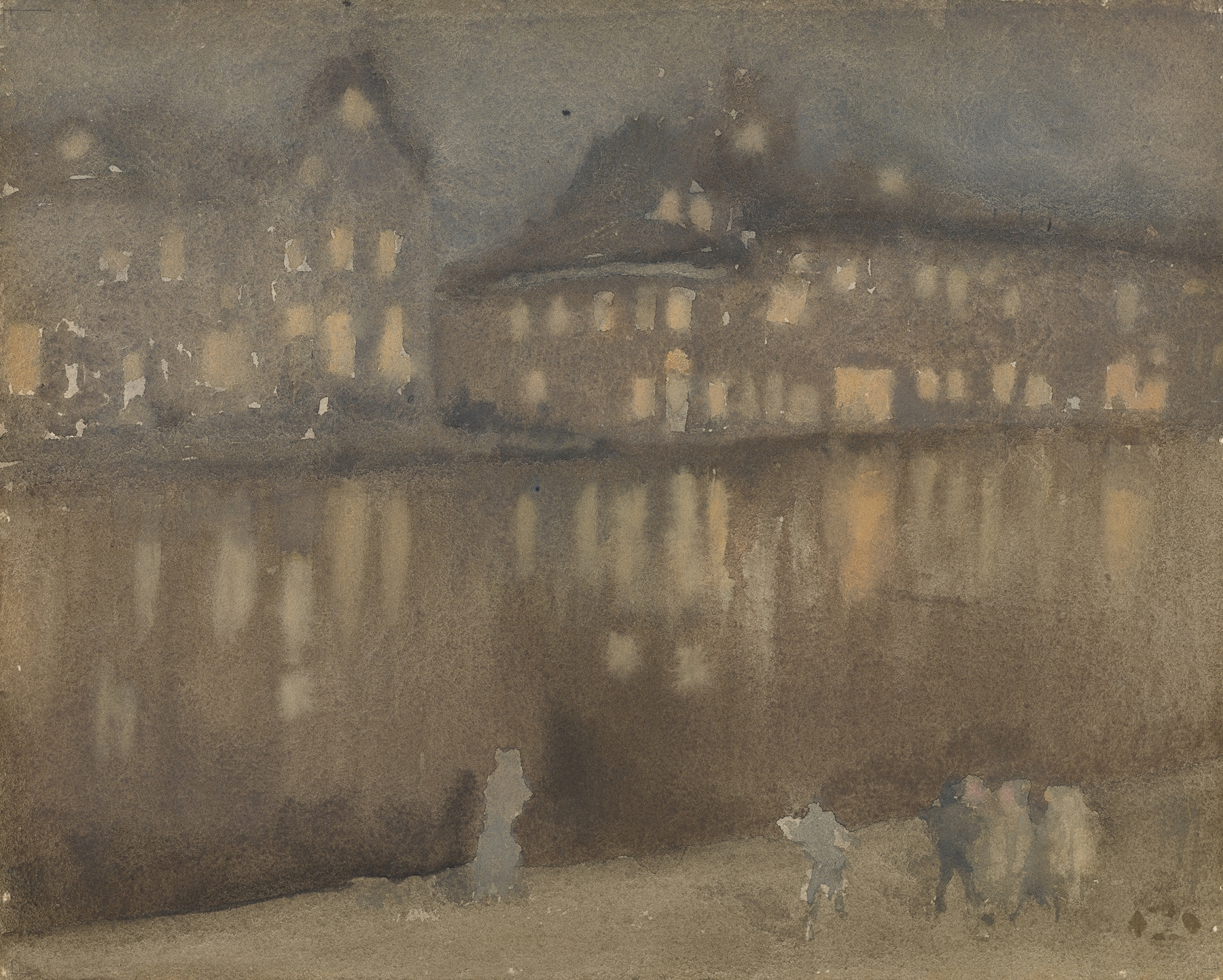 Grand Canal, Amsterdam: Nocturne, by James Abbott McNeill Whistler, public domain