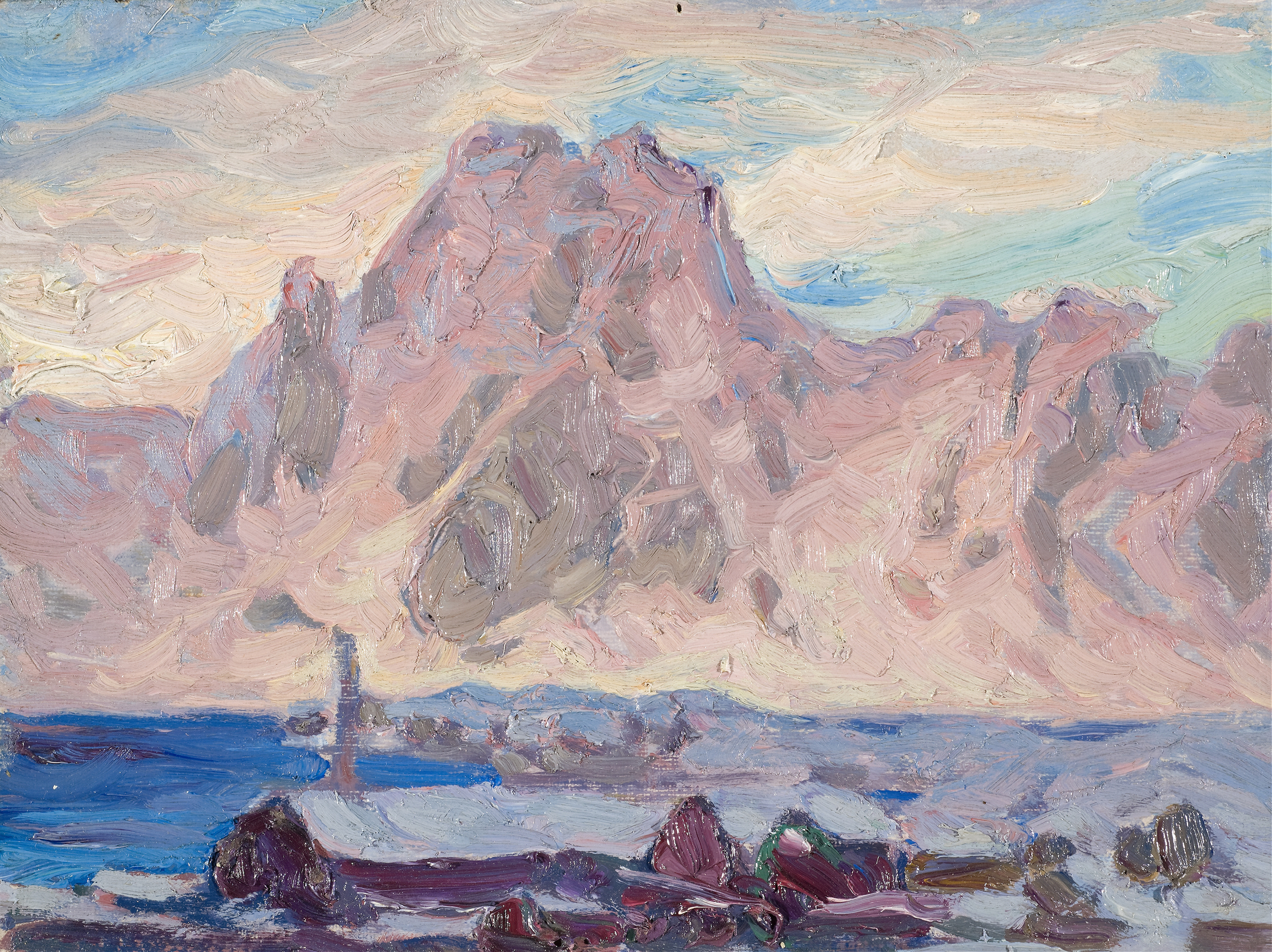 Lofoten in Violet. Study, by Anna Boberg, public domain