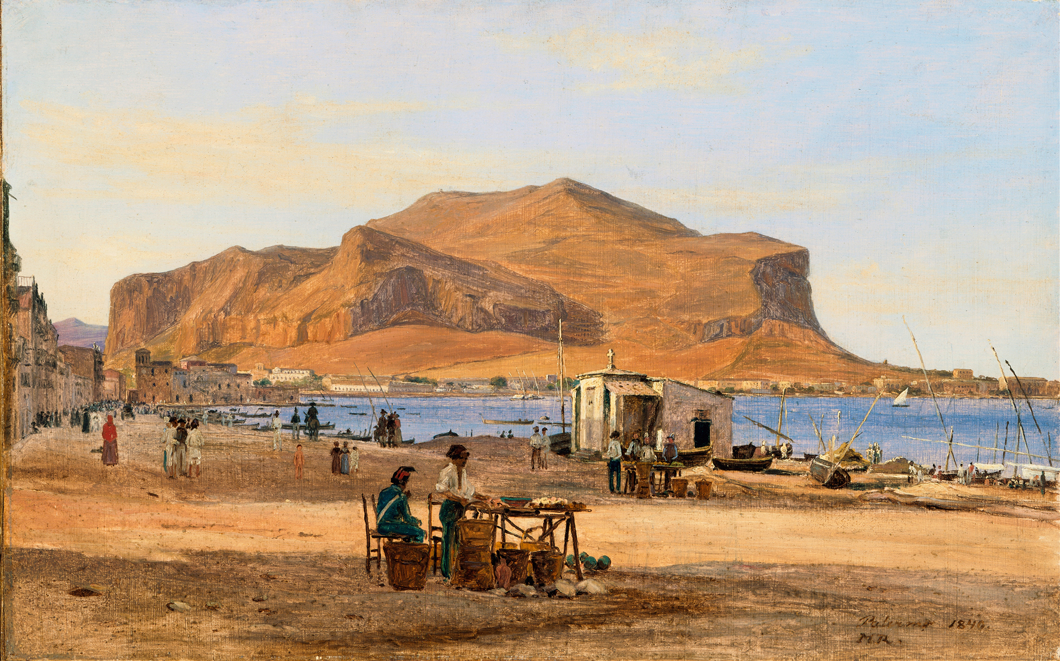Palermo Harbor with a View of Monte Pellegrino, by Martinus Rørbye, public domain