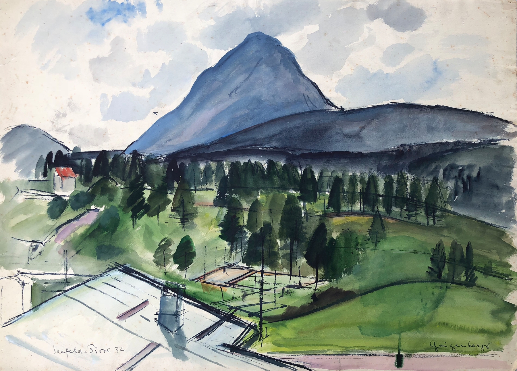 Hohe Munde bei Seefeld in Tirol, by Otto Geigenberger, public domain