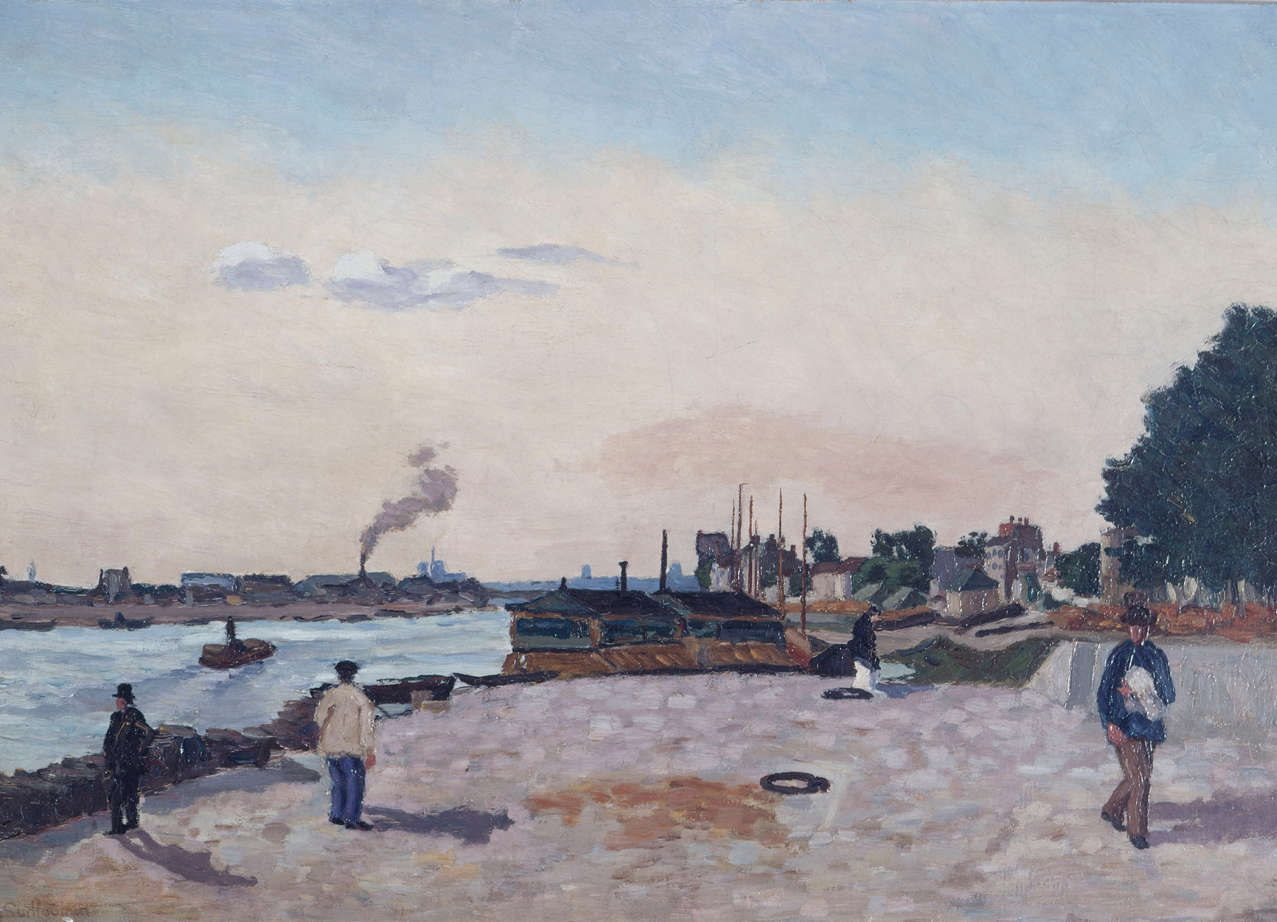 Le quai de Bercy, by Armand Guillaumin, public domain