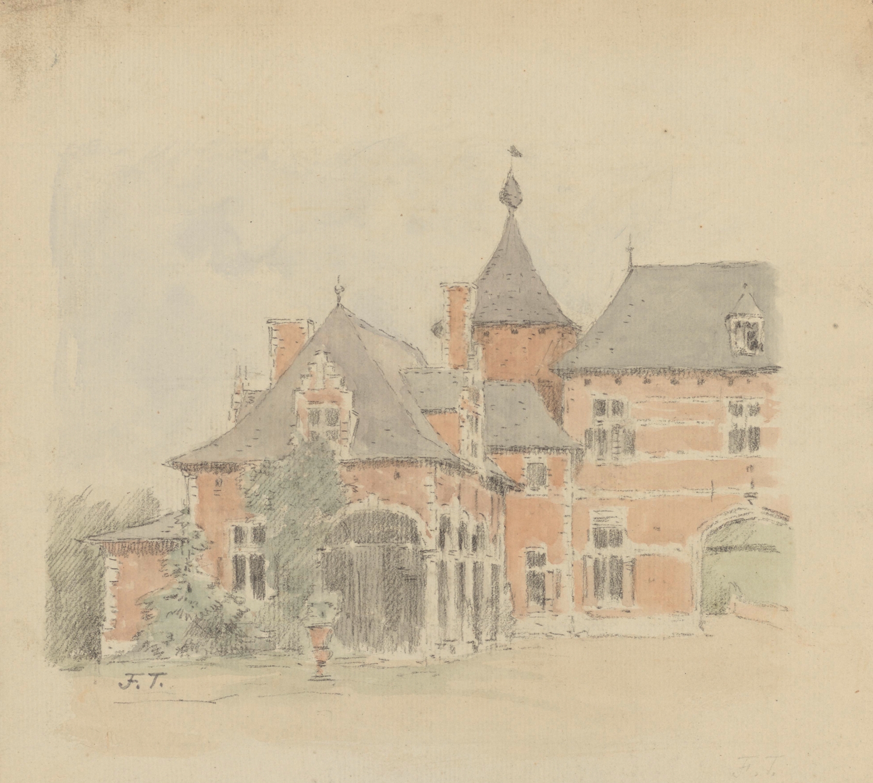 Maison seigneuriale by Jean-François Taelemans, realism, architecture