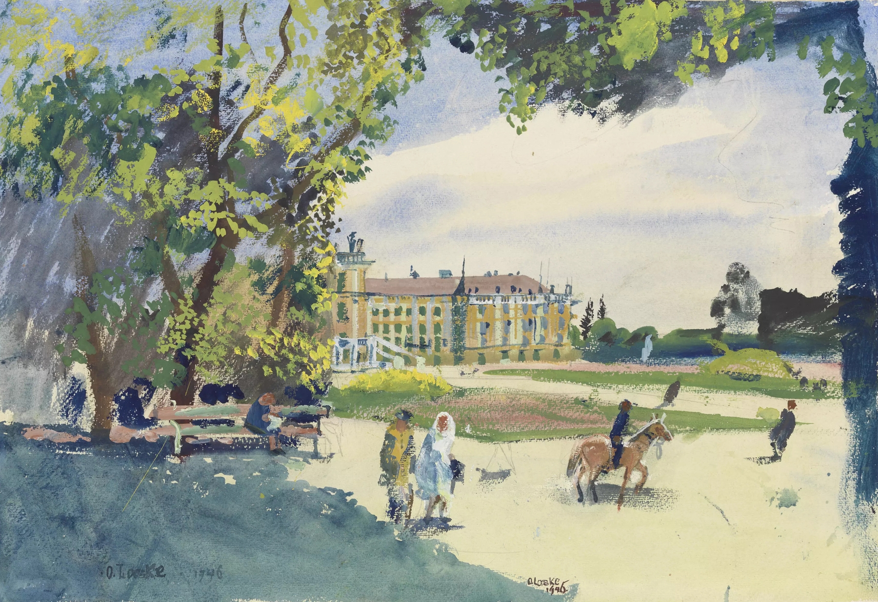 XIII. Schönbrunn (Garten), by Oskar Laske, public domain