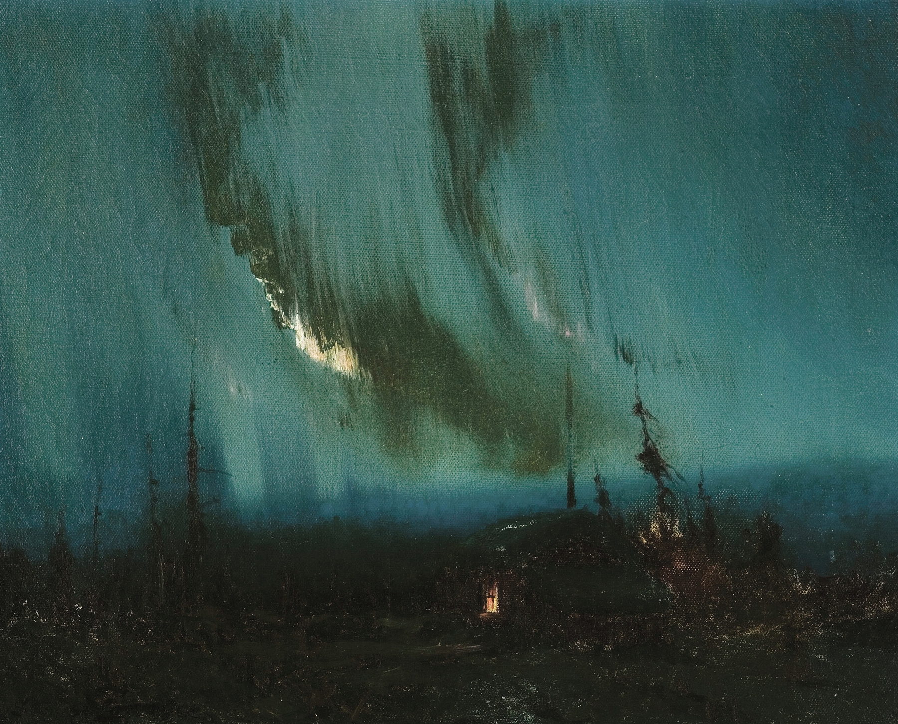 Landscape of Anchorage, Alaska by Sydney Mortimer Laurence, oil on canvas