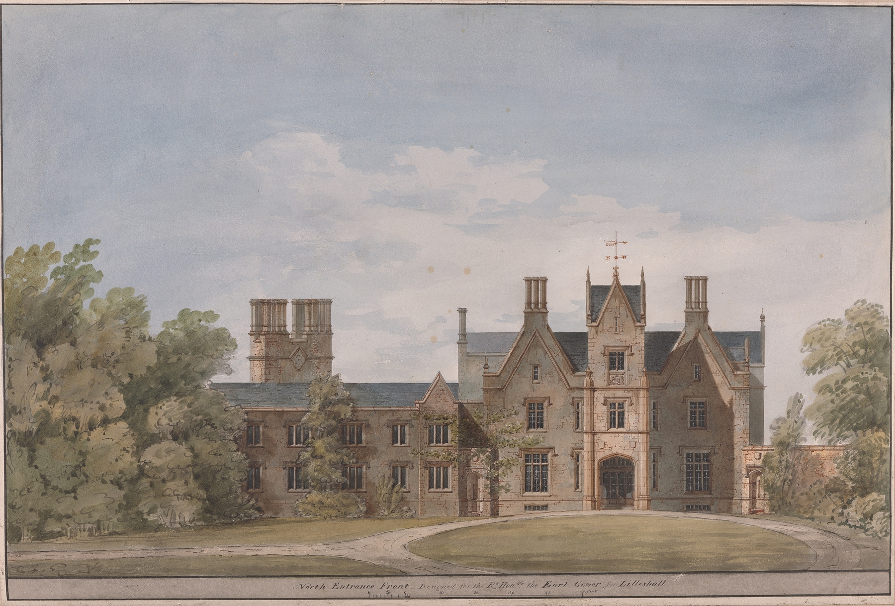 Architectural design of Lilleshall, Shropshire by Sir Jeffry Wyatville, Victorian style
