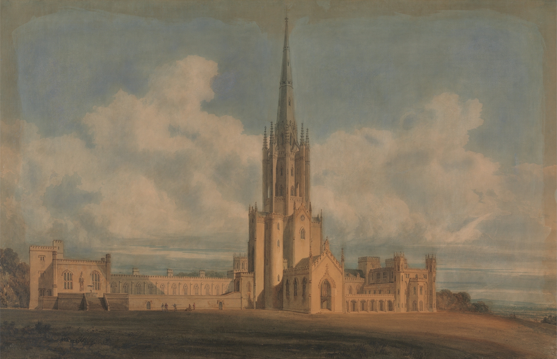 Projected Design for Fonthill Abbey, Wiltshire, by James Wyatt, public domain