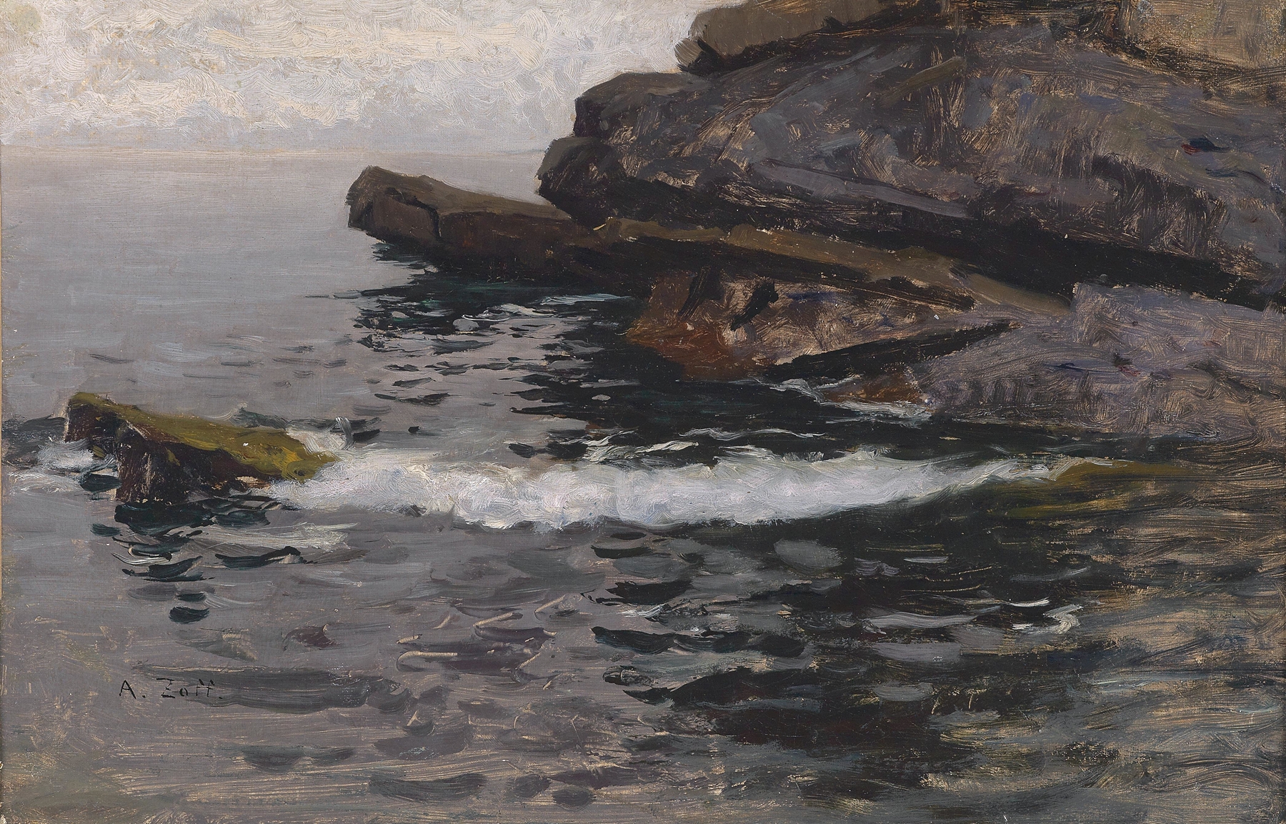 Felsküste bei Capo Lungo, by Alfred Zoff, public domain